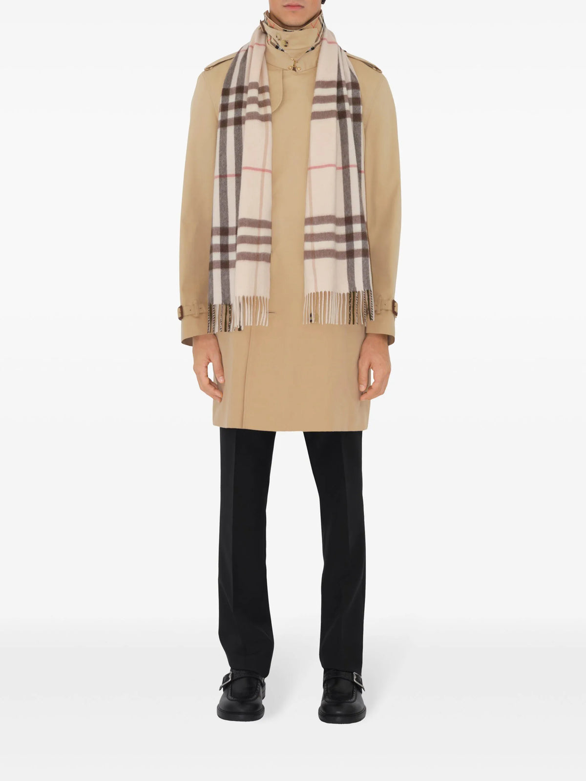 checked cashmere scarf
