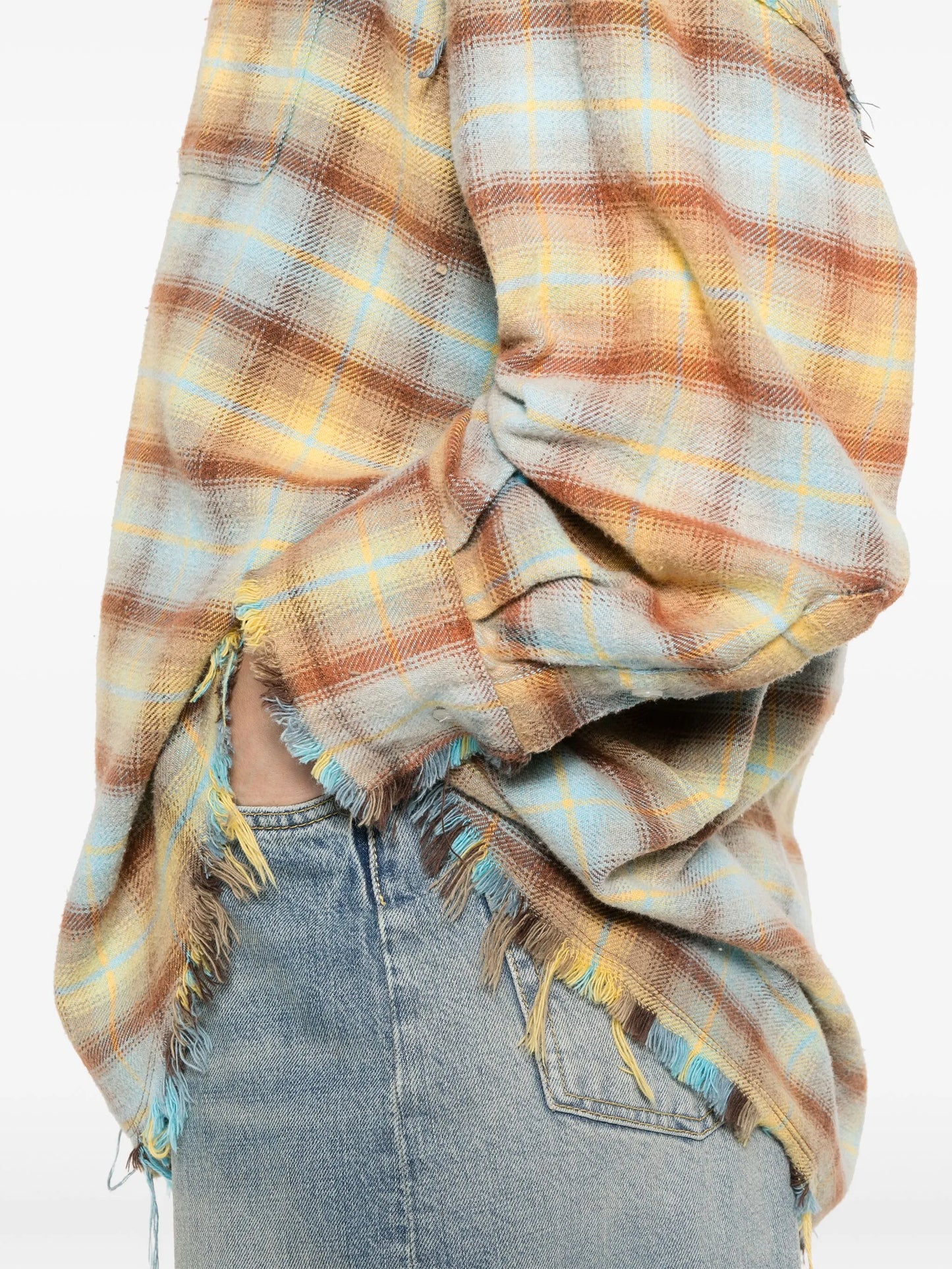 shredded-seam shirt