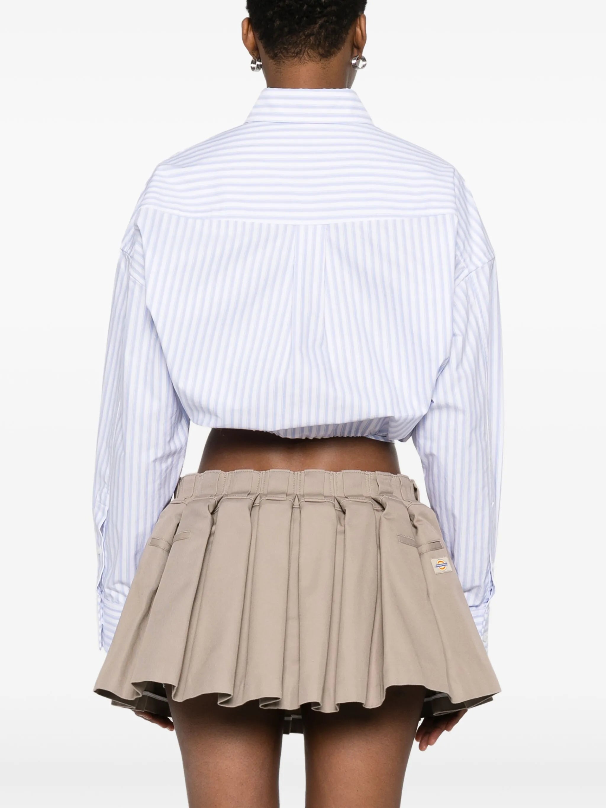 striped cropped shirt