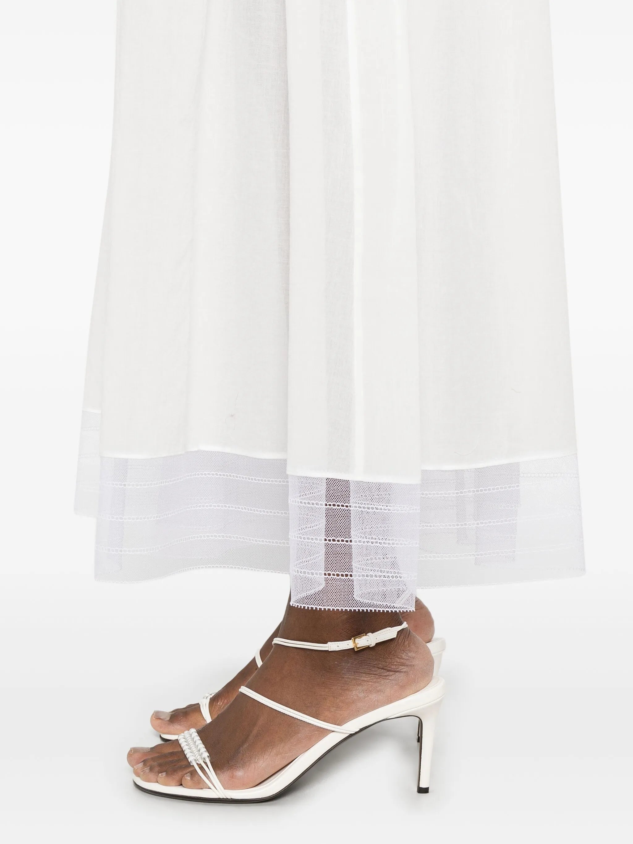 pintuck-detail trousers