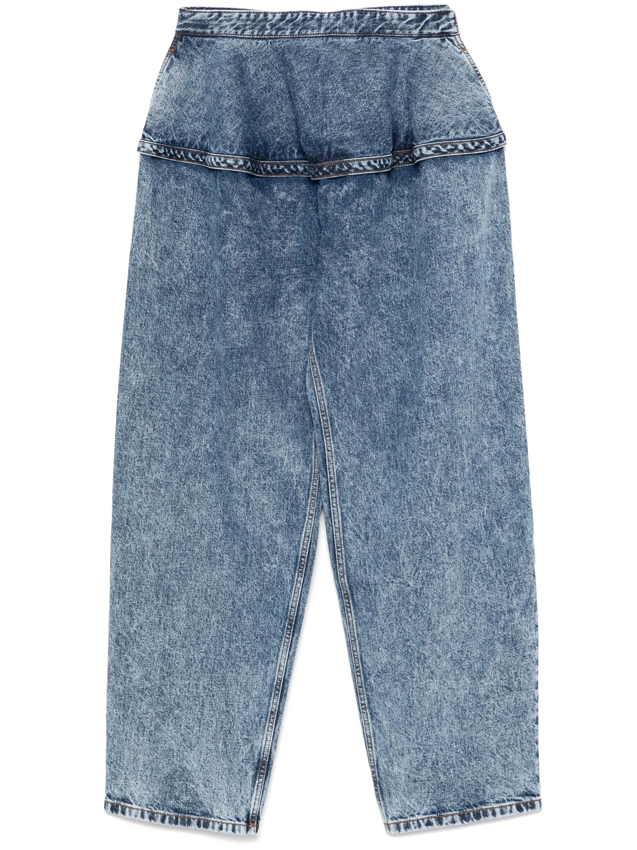 peplum-waist jeans