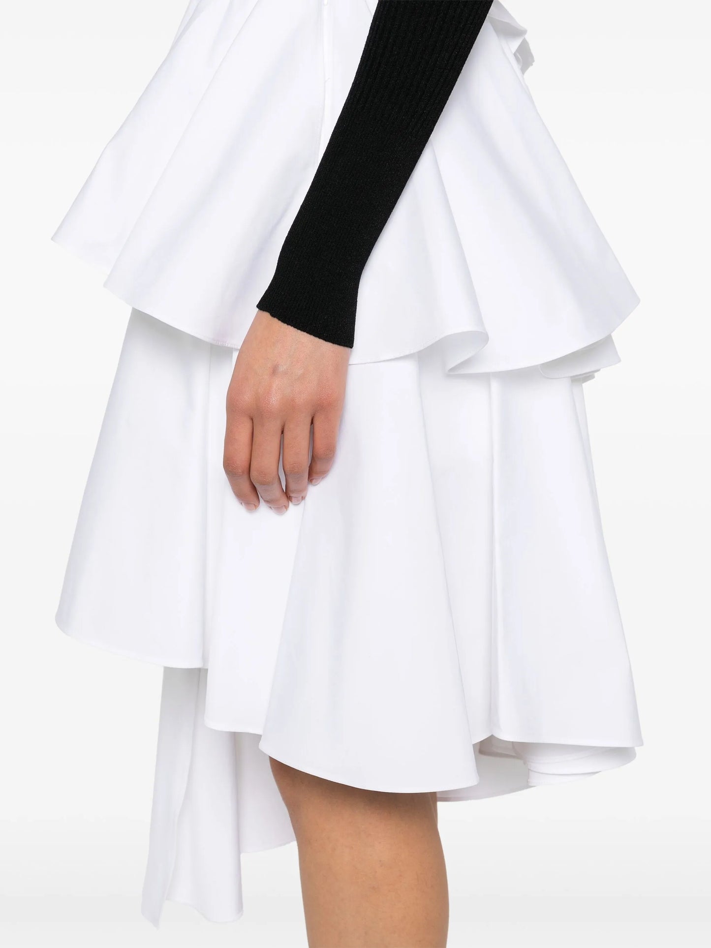 tiered assymetric mini skirt