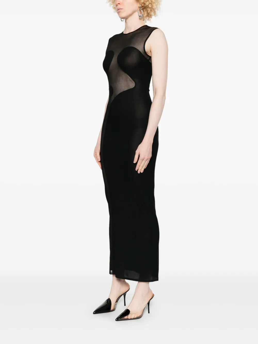 semi-sheer maxi dress