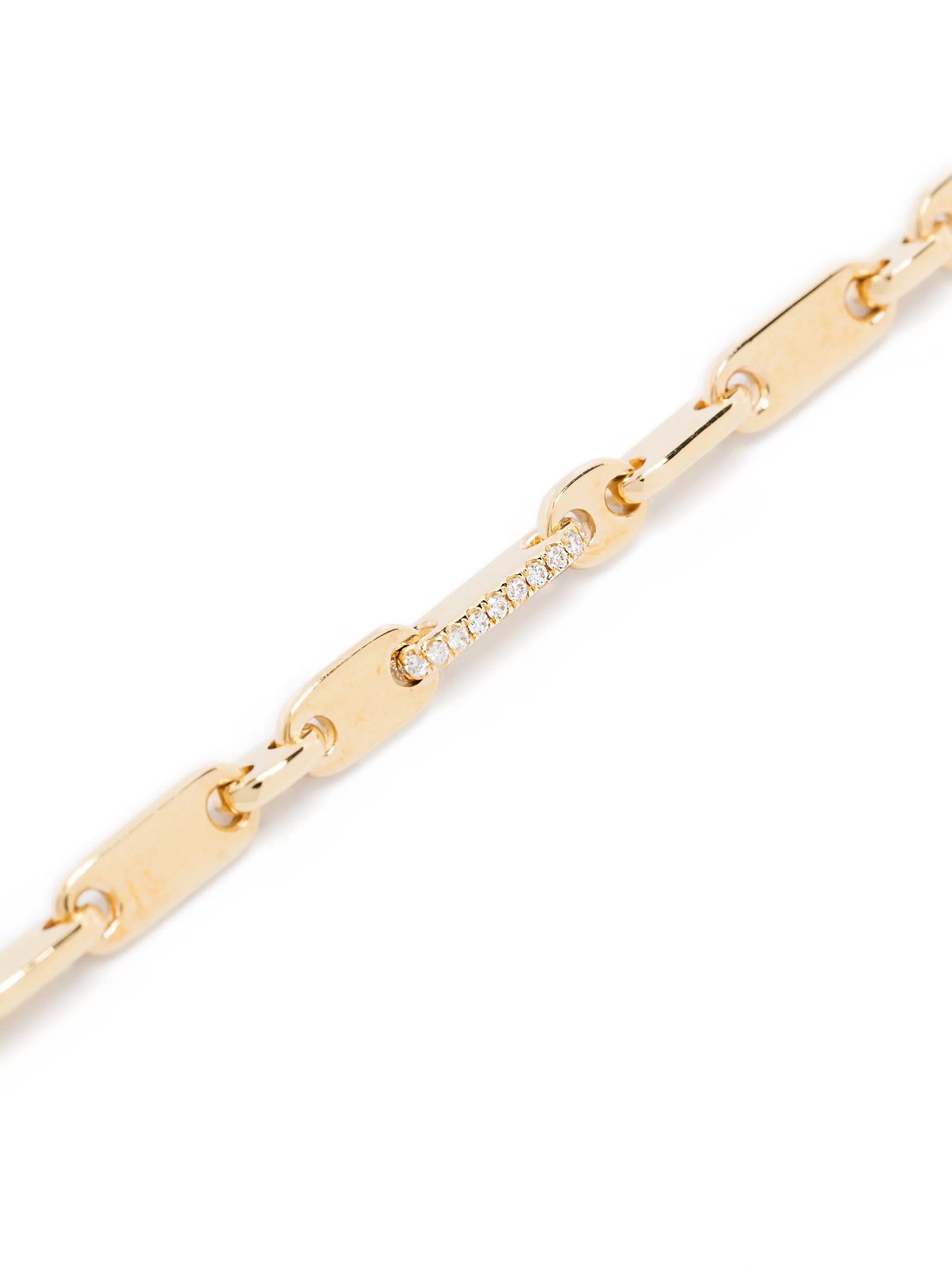 18K yellow gold Monolinka 4MM diamond bracelet