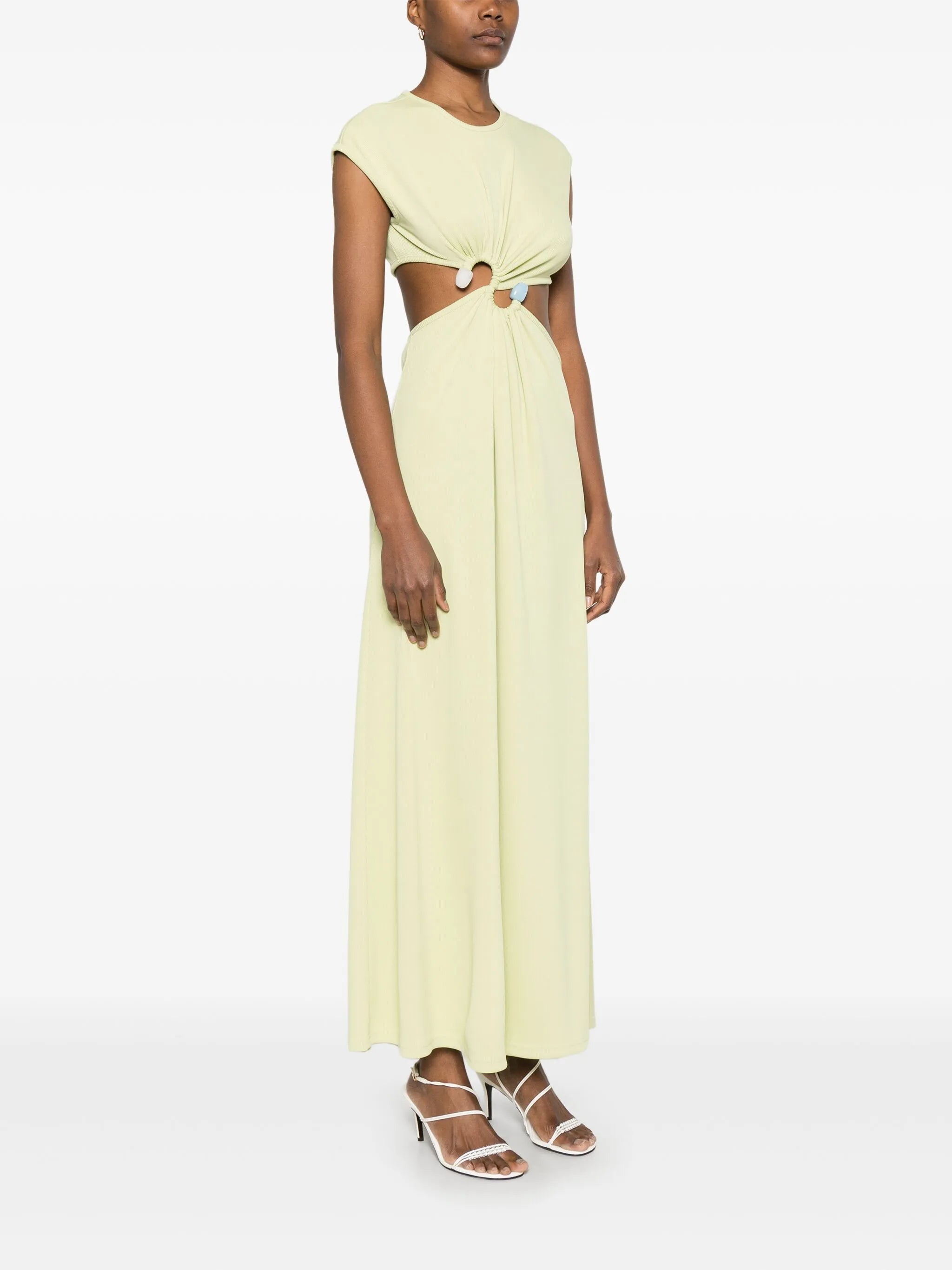 S-buckle maxi dress