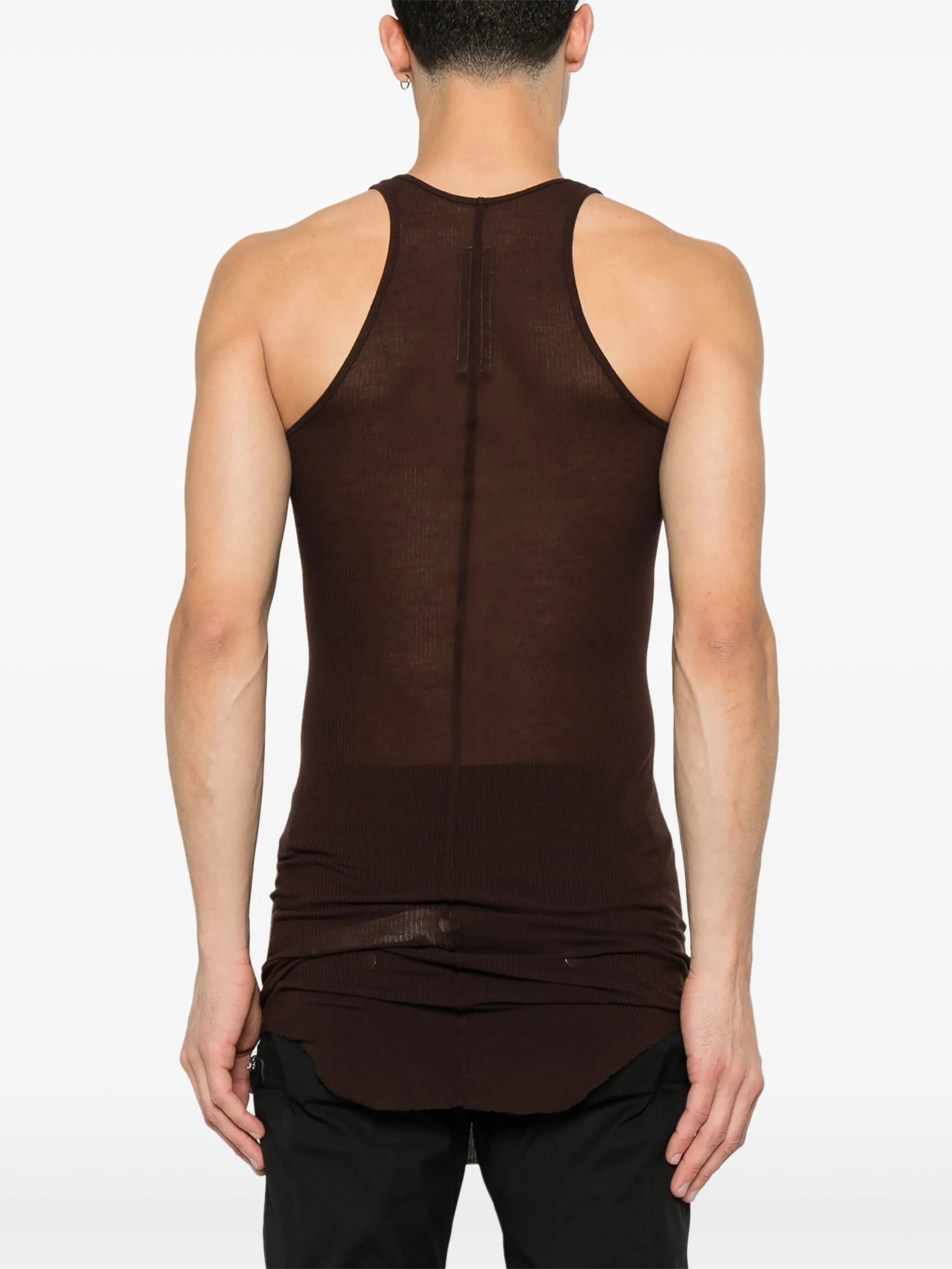 fine-ribbed tank top