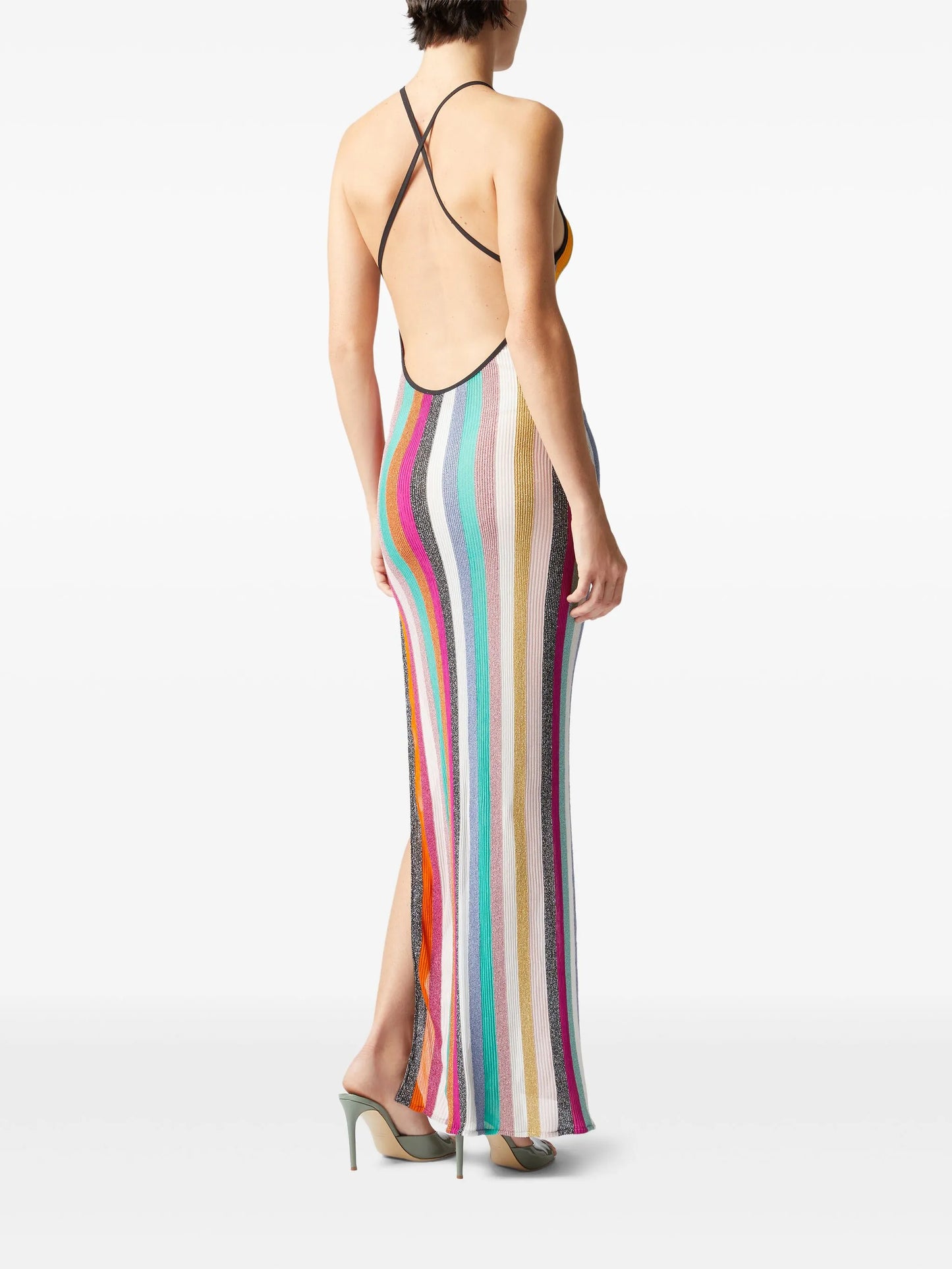 striped maxi dress