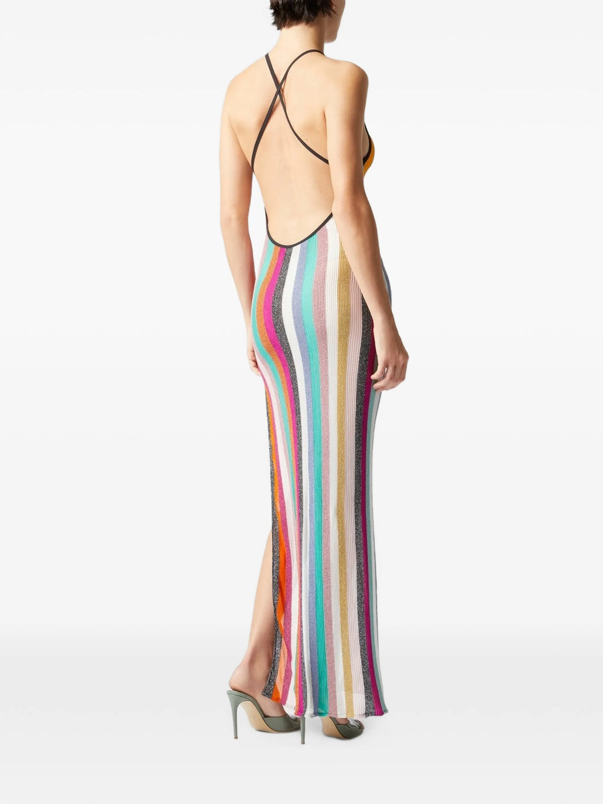 striped maxi dress
