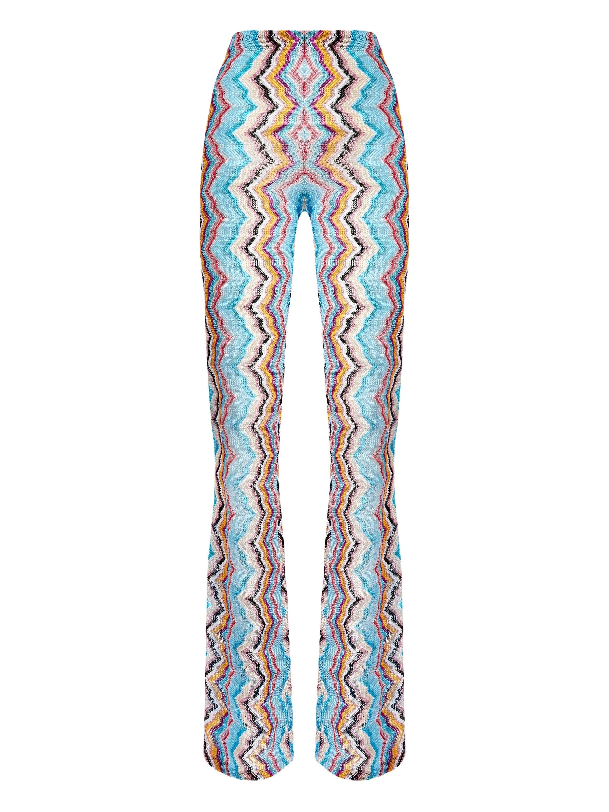 Zigzag-pattern trousers