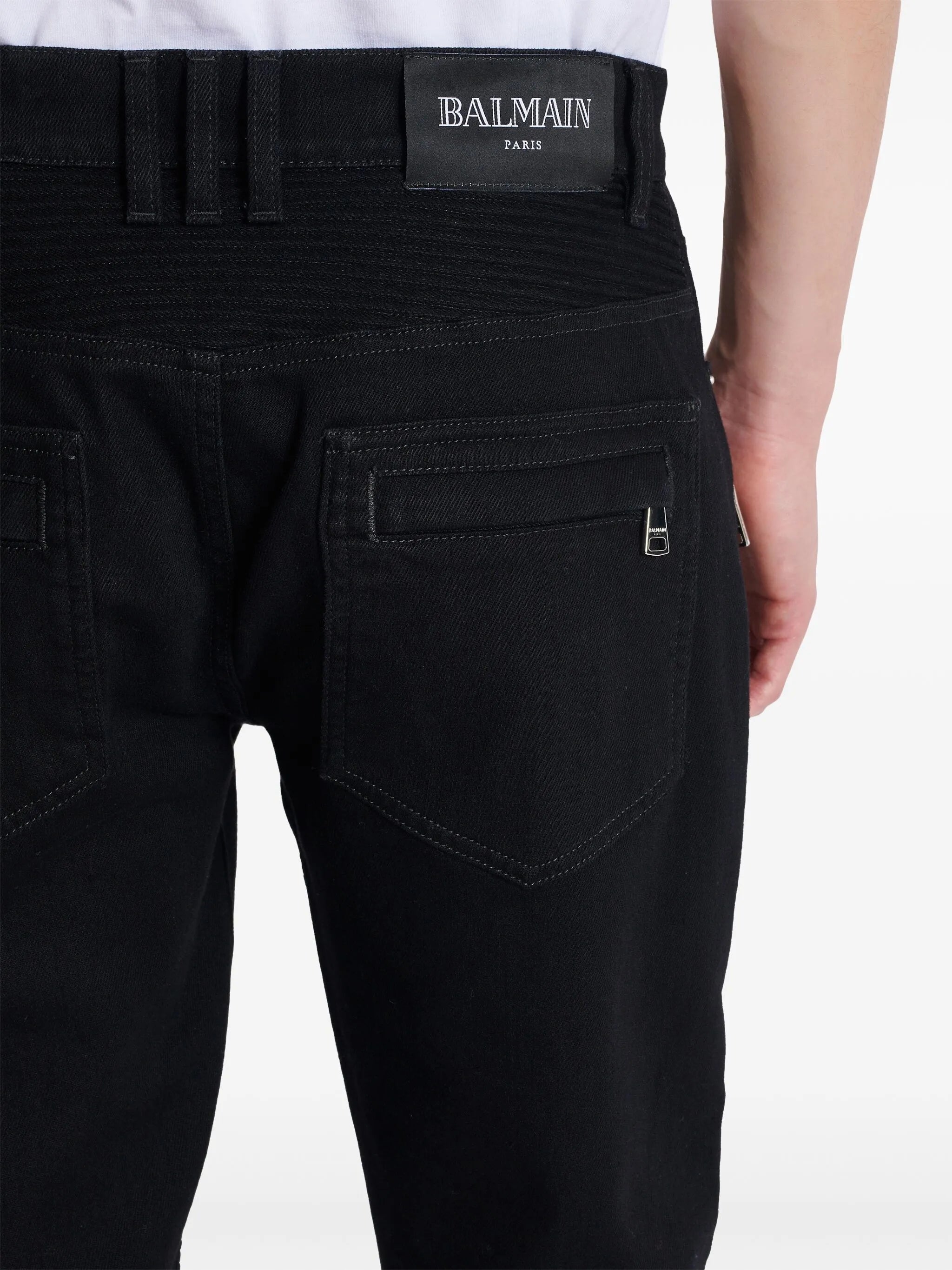 slim-fit biker jeans