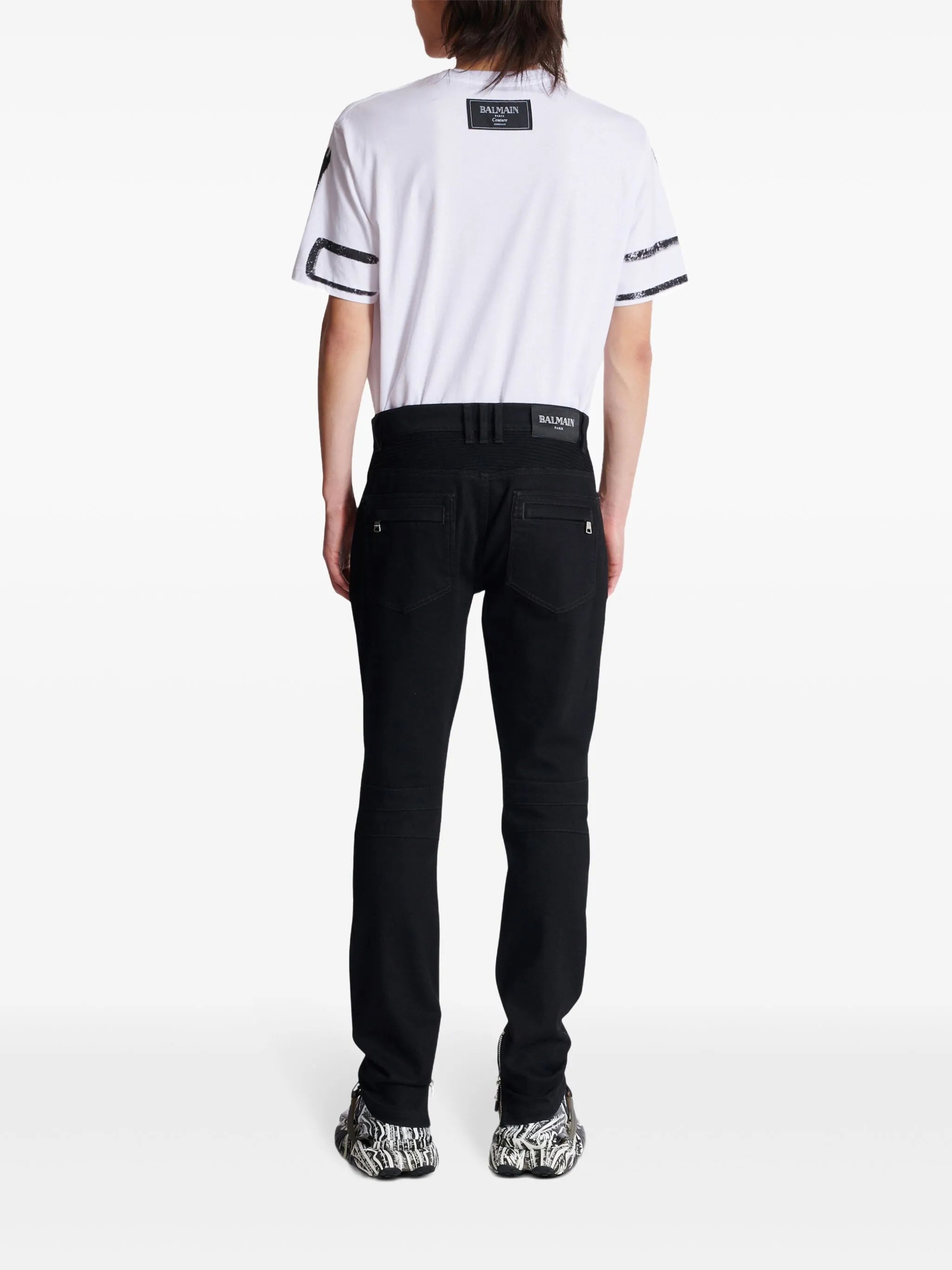 slim-fit biker jeans