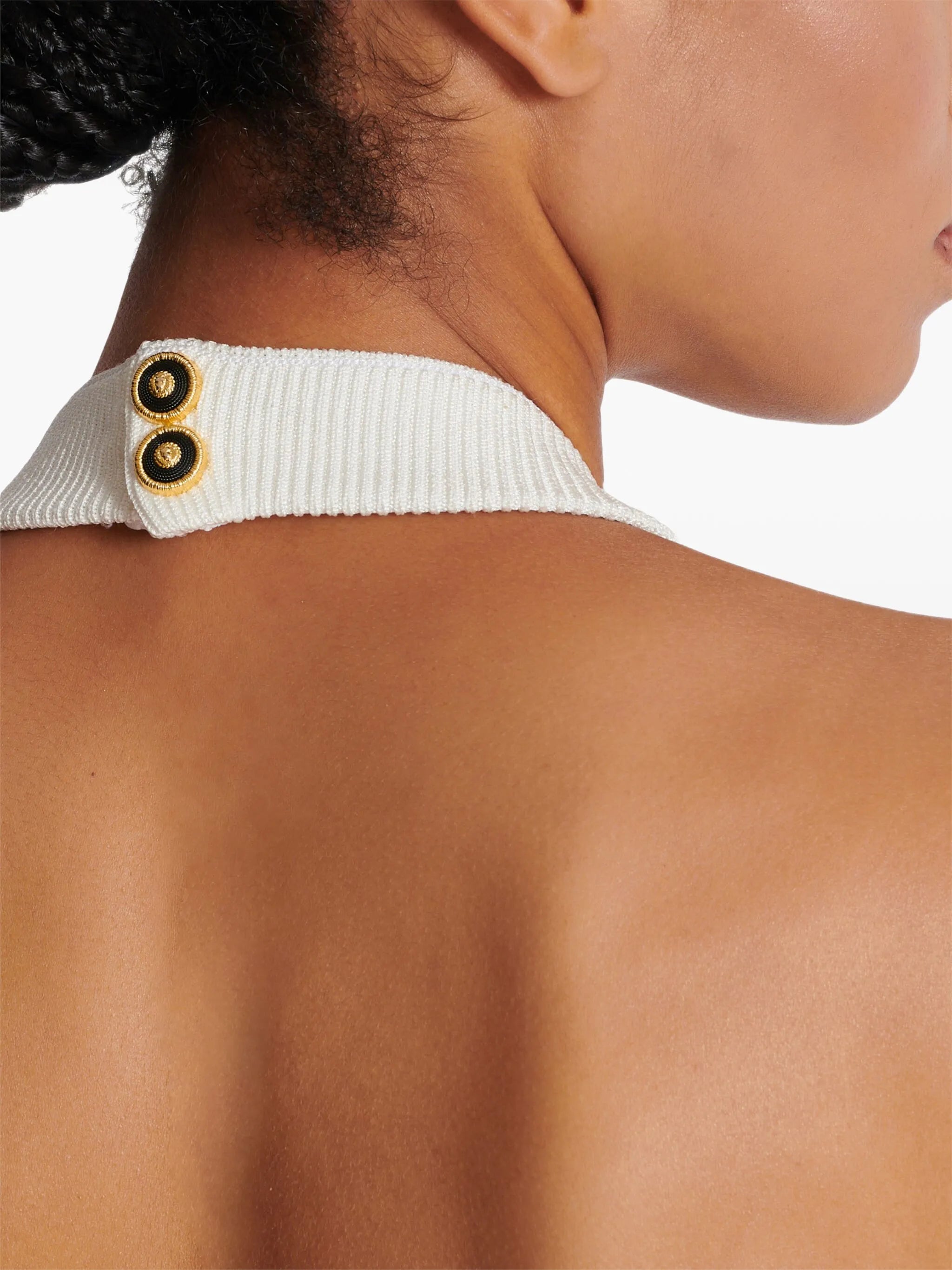 ribbed halterneck top