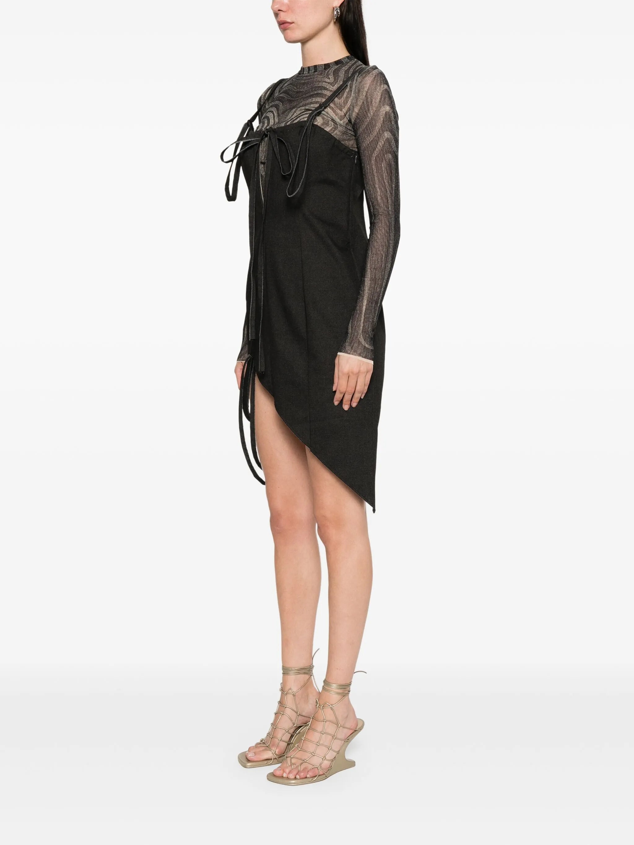 keyhole corset mini dress