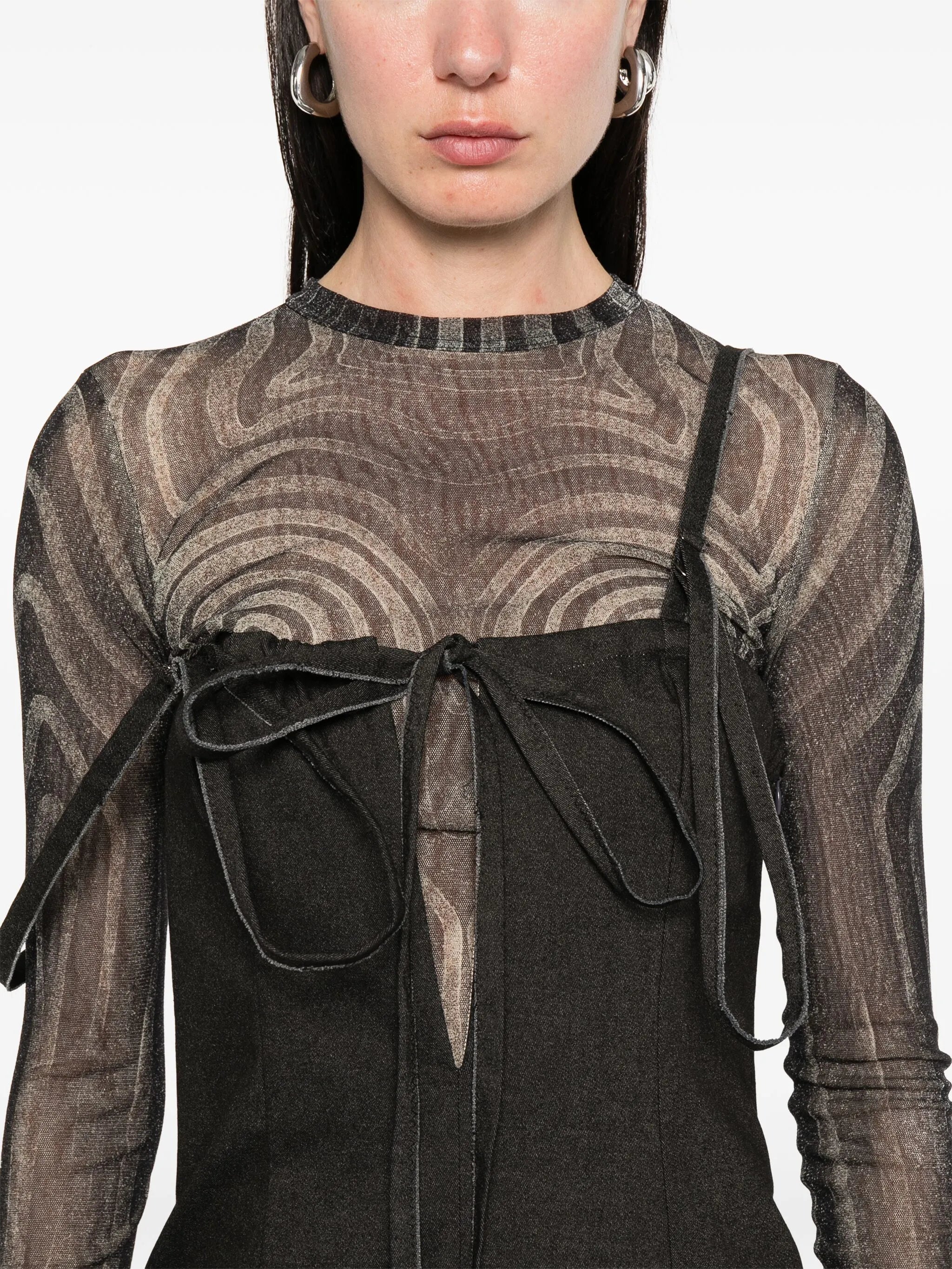 keyhole corset mini dress