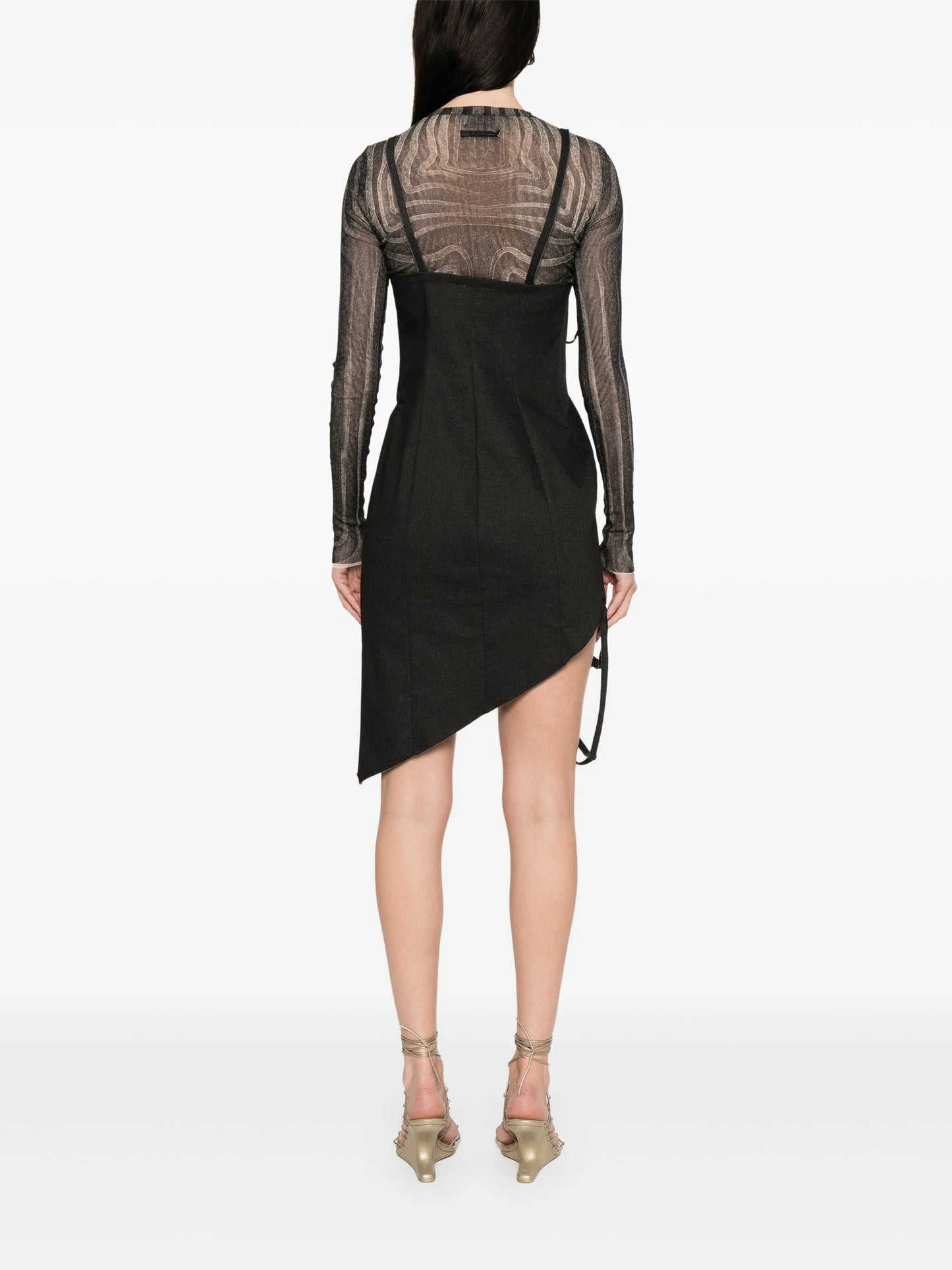 keyhole corset mini dress