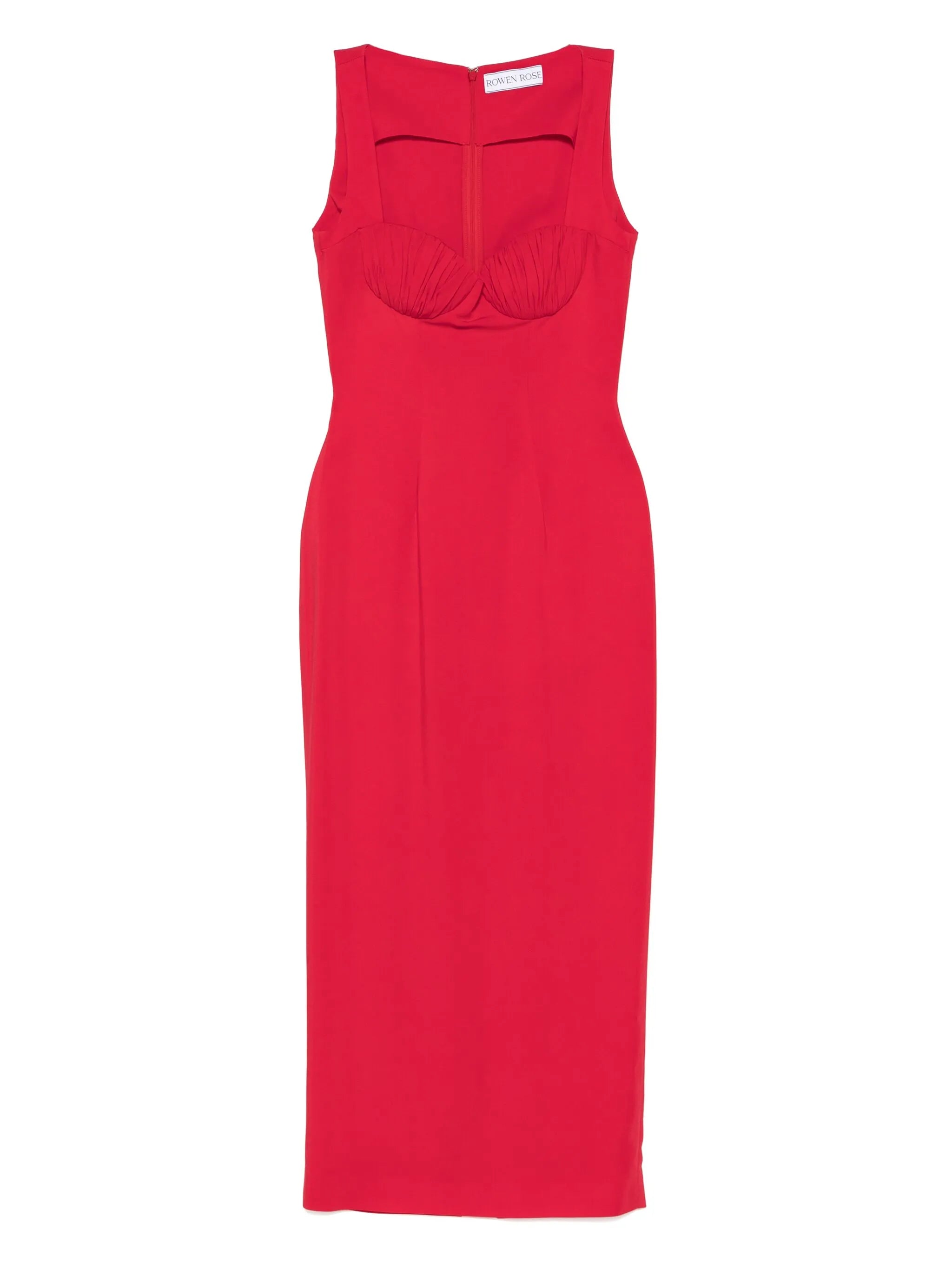 gathered-detail maxi dress