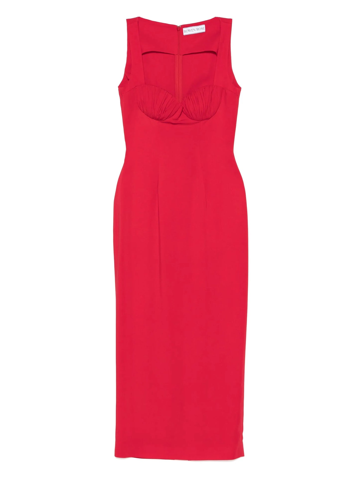 gathered-detail maxi dress