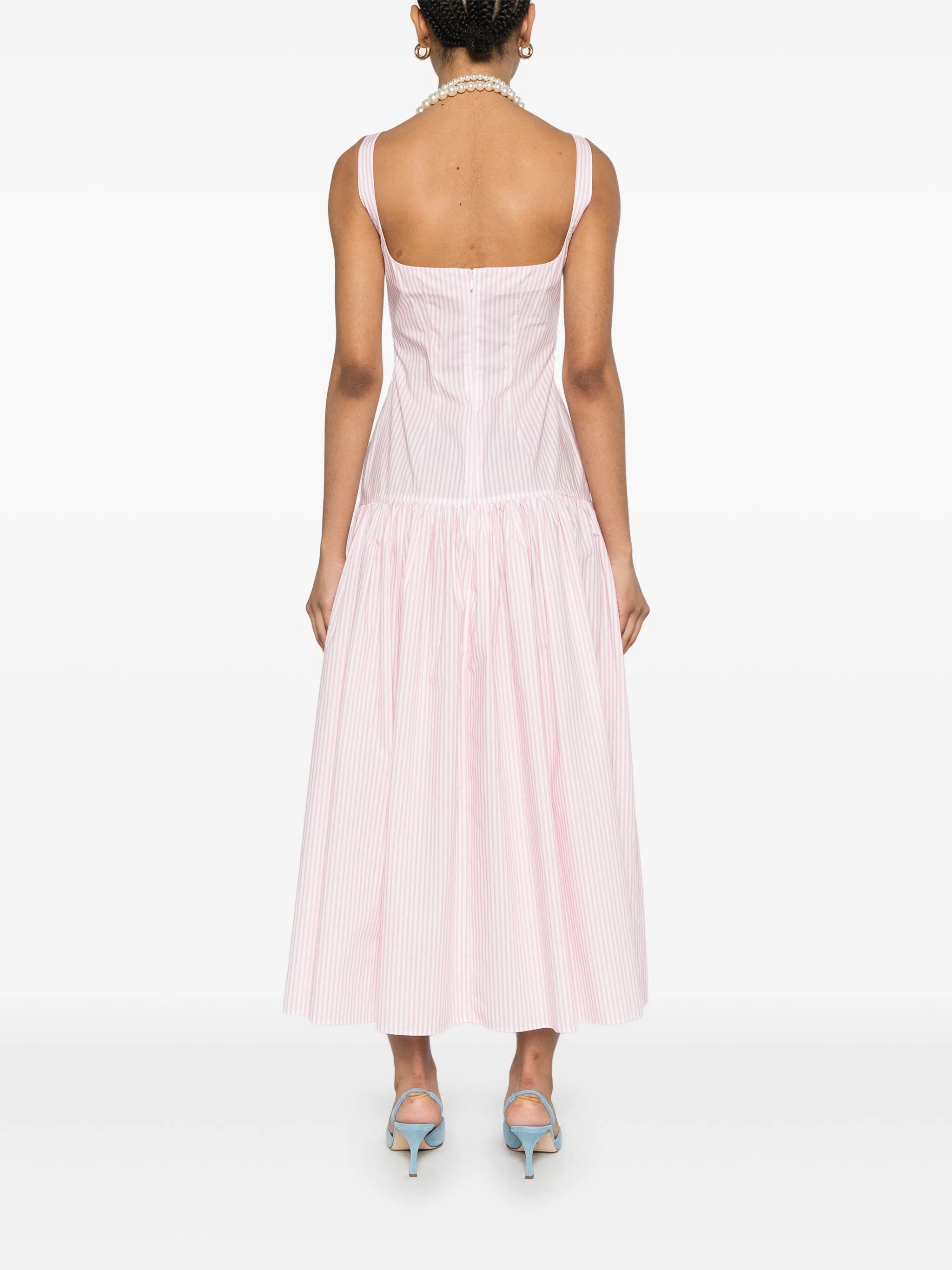 gathered-detail maxi dress