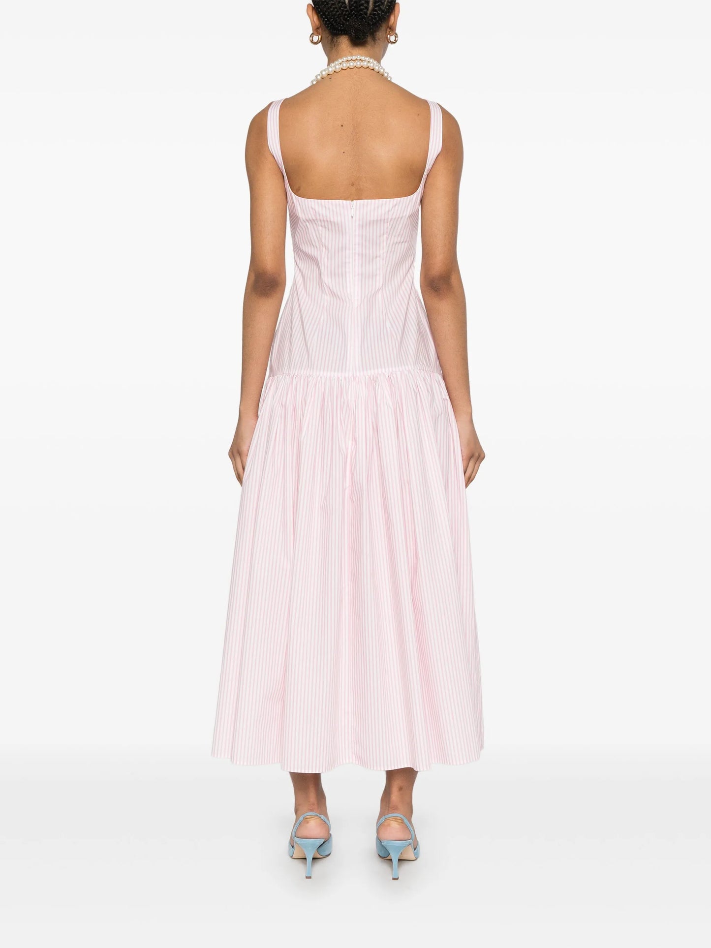 gathered-detail maxi dress