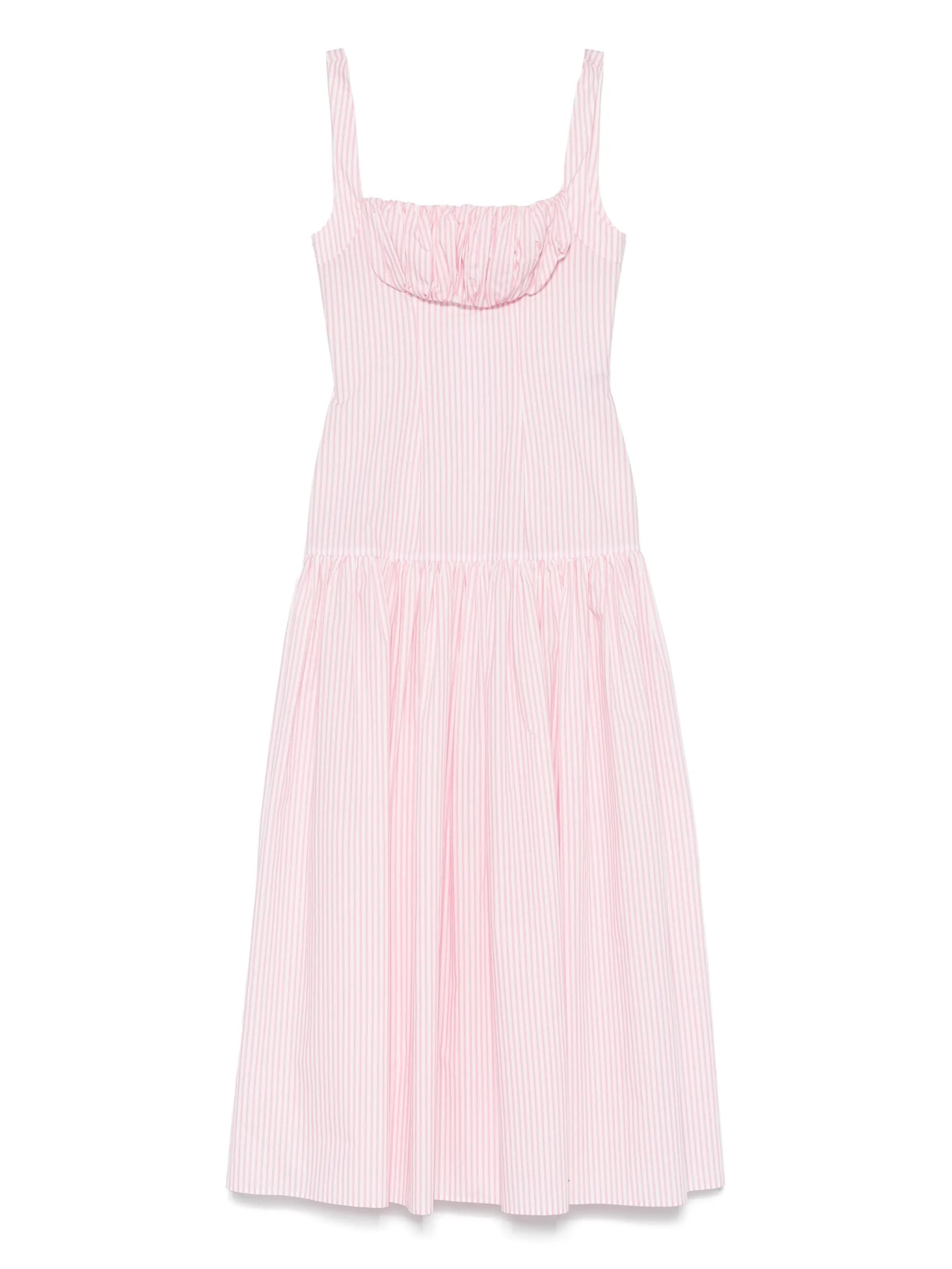 gathered-detail maxi dress
