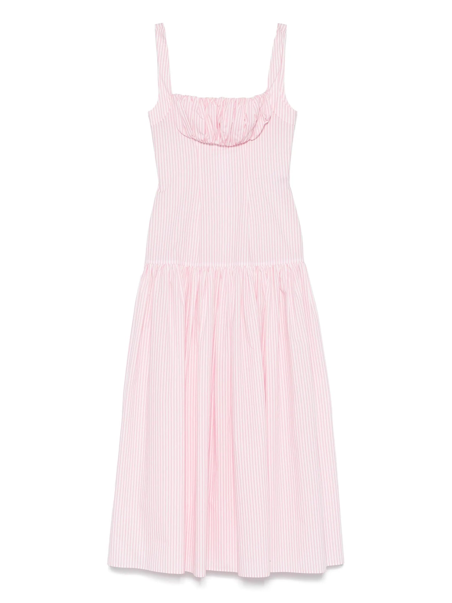 gathered-detail maxi dress