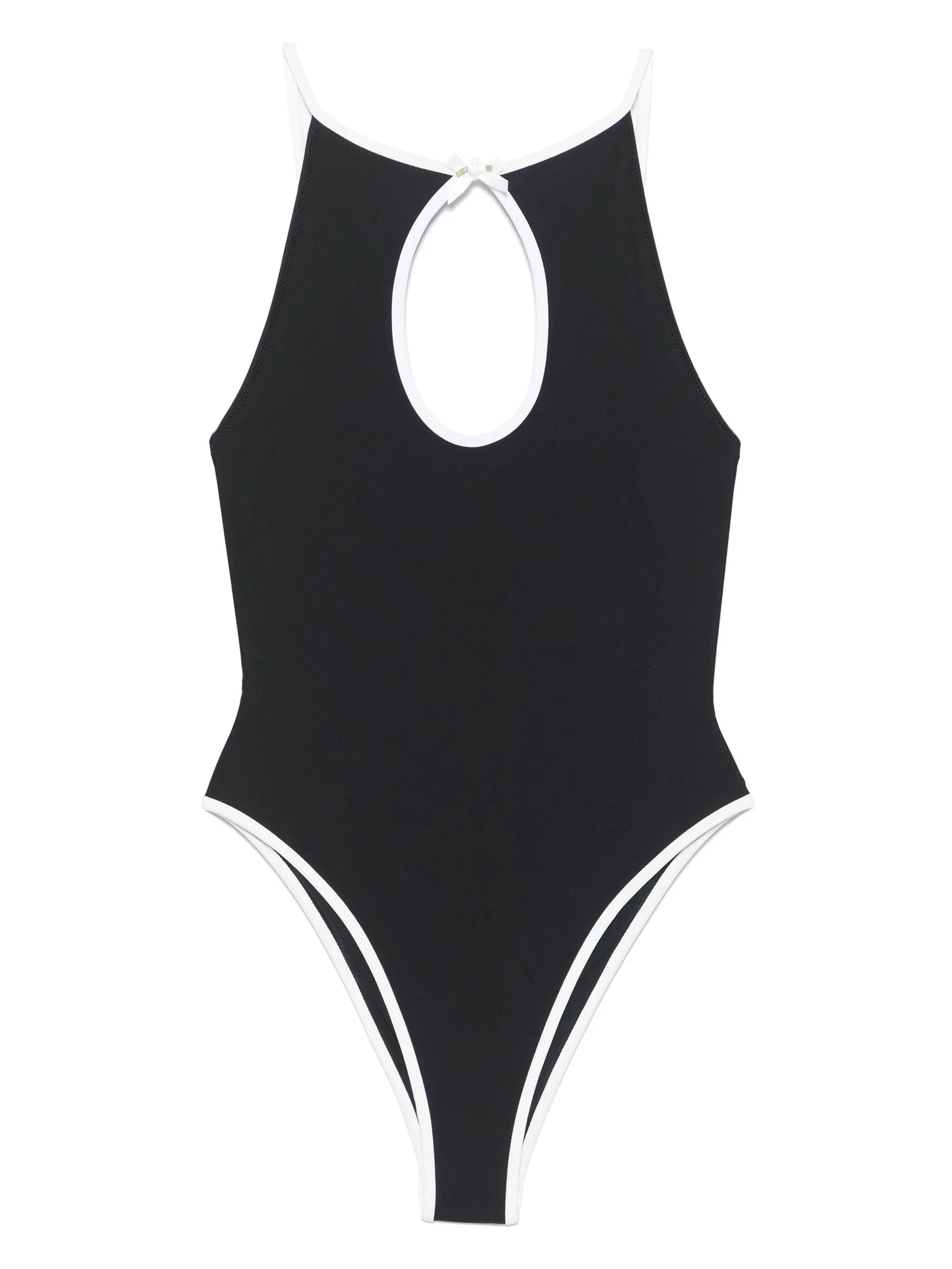 halterneck cut-out-detailing swimsuit