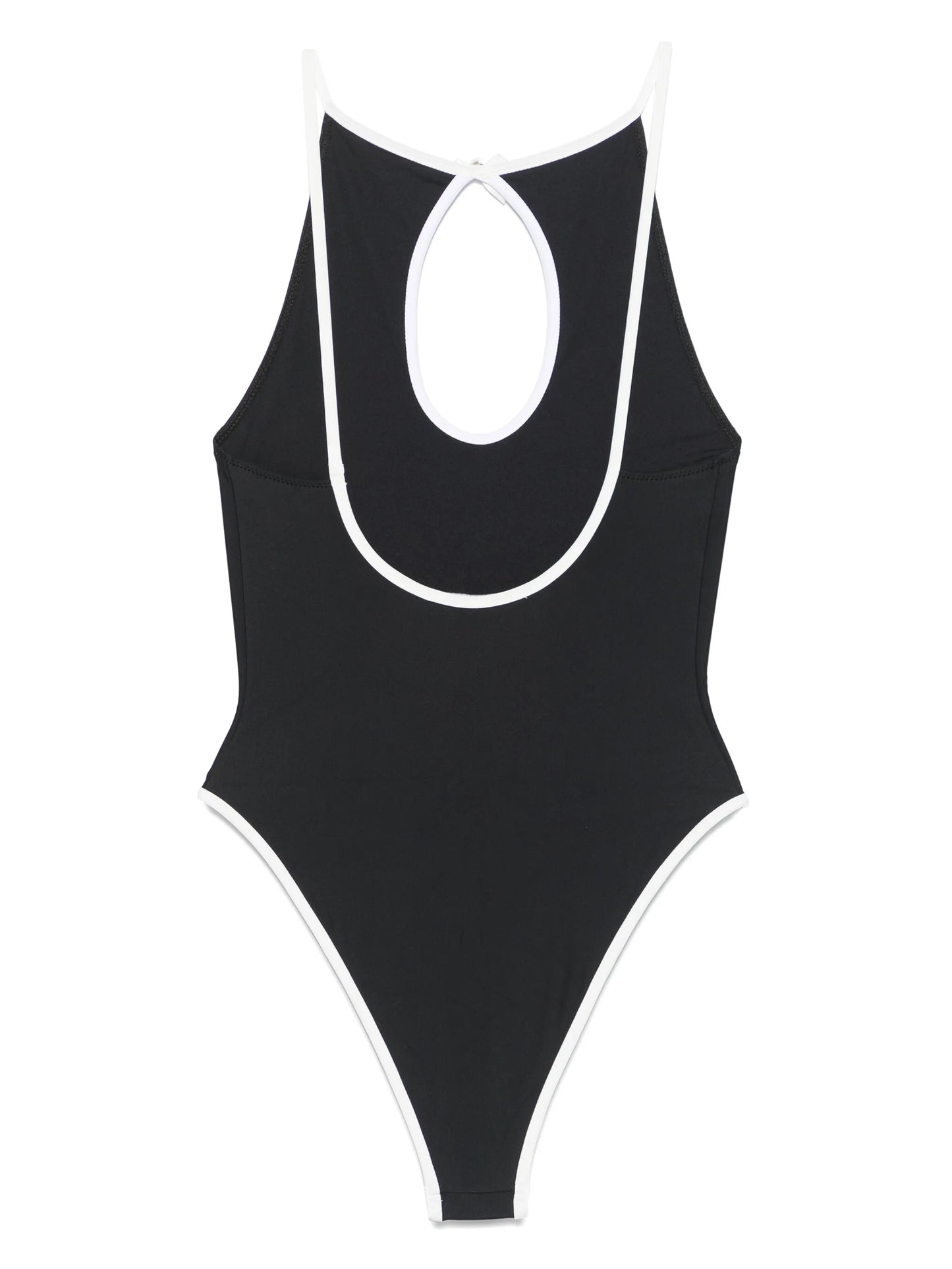 halterneck cut-out-detailing swimsuit