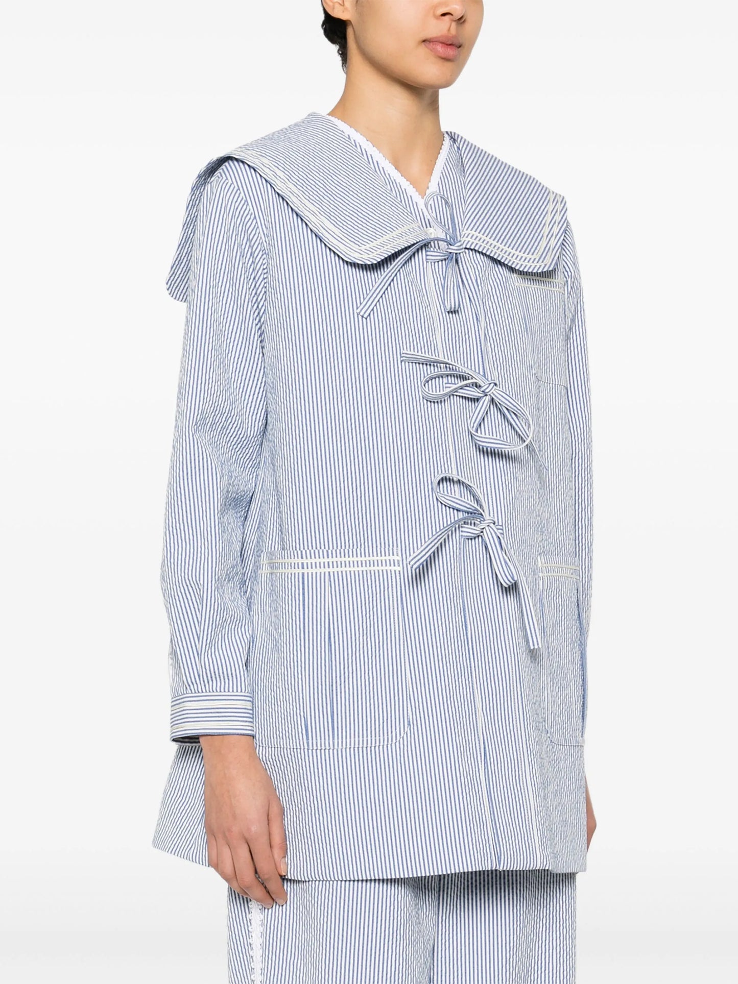 Club Stripe sailor coat