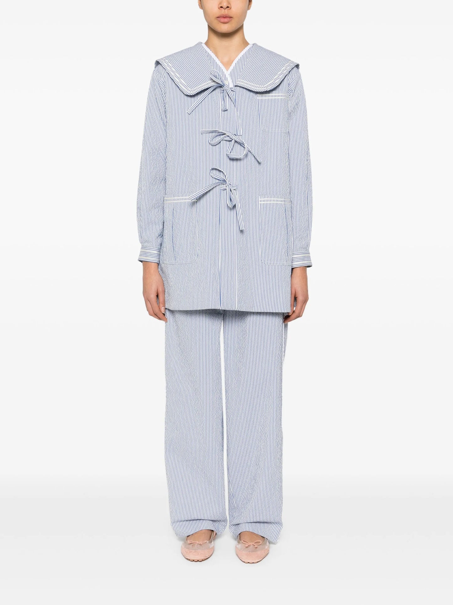 Club Stripe sailor coat