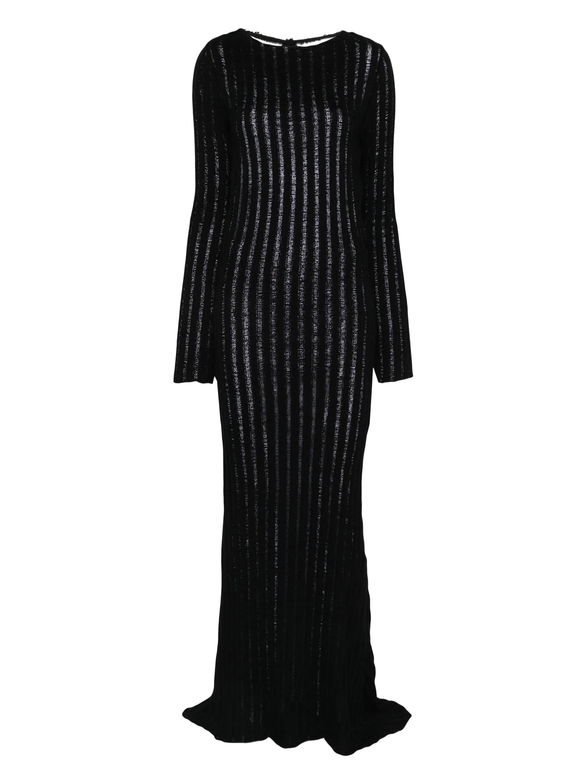 open-back knitted maxi dress