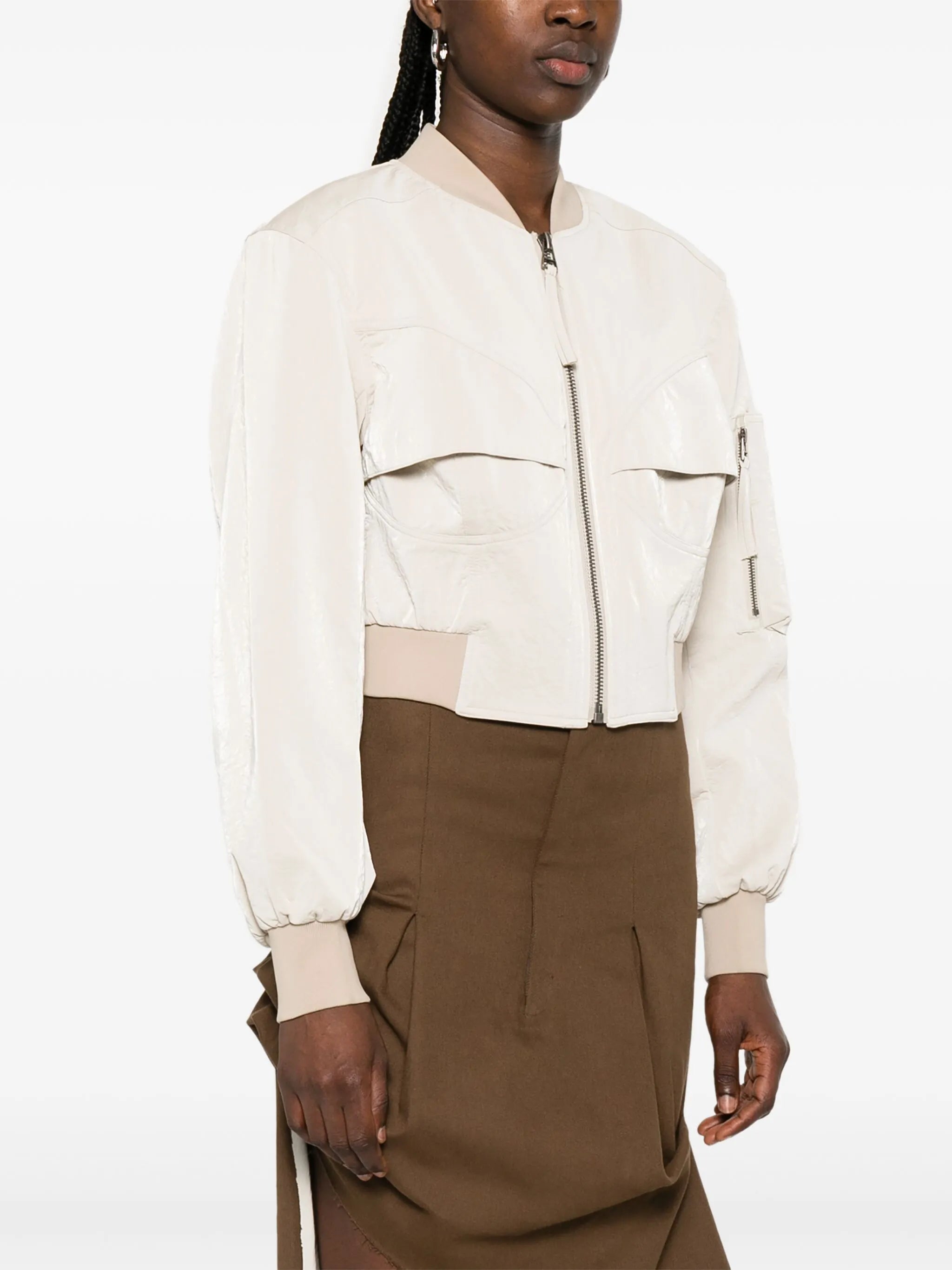 bustier bomber jacket