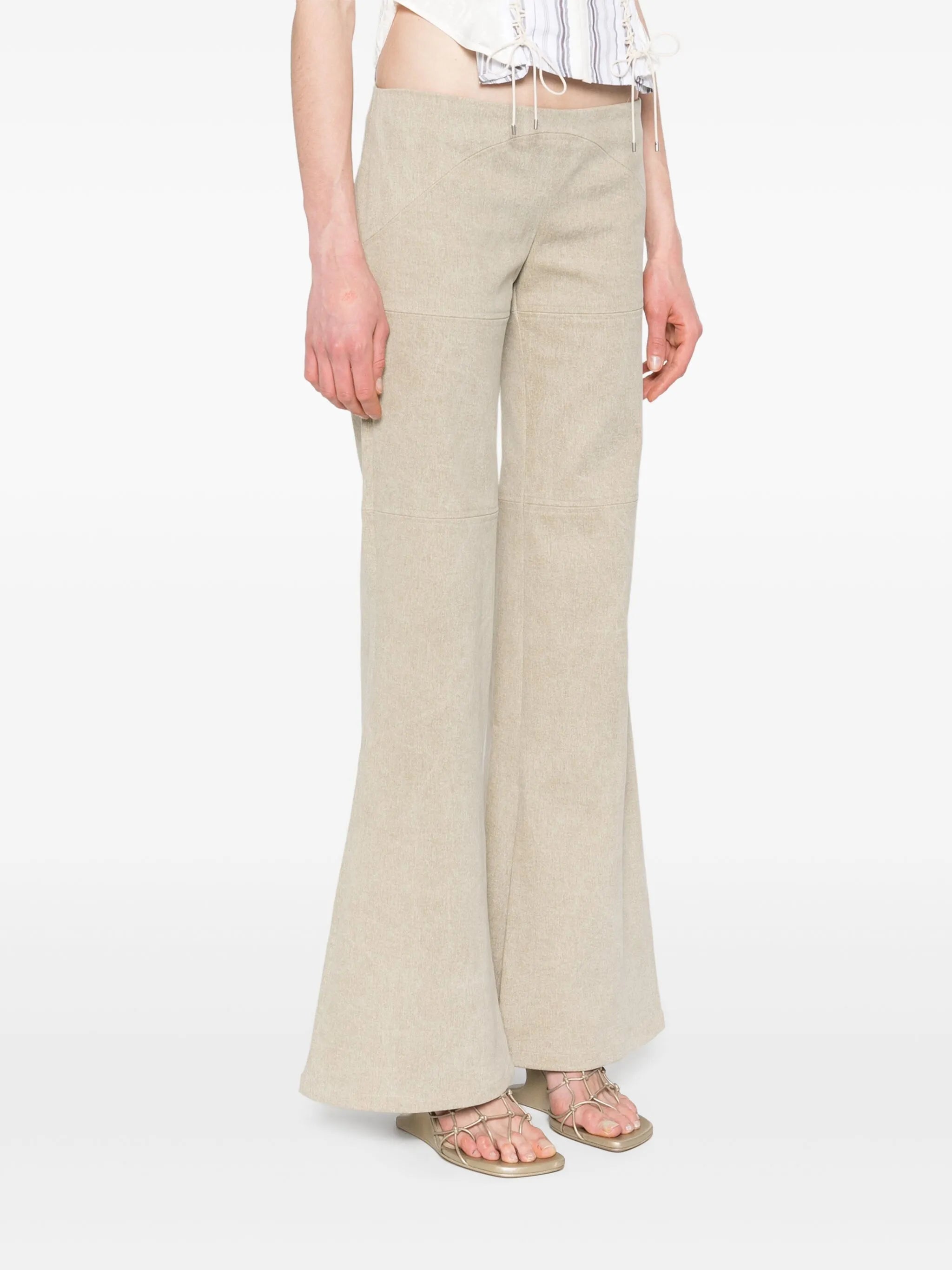 low-rise trousers