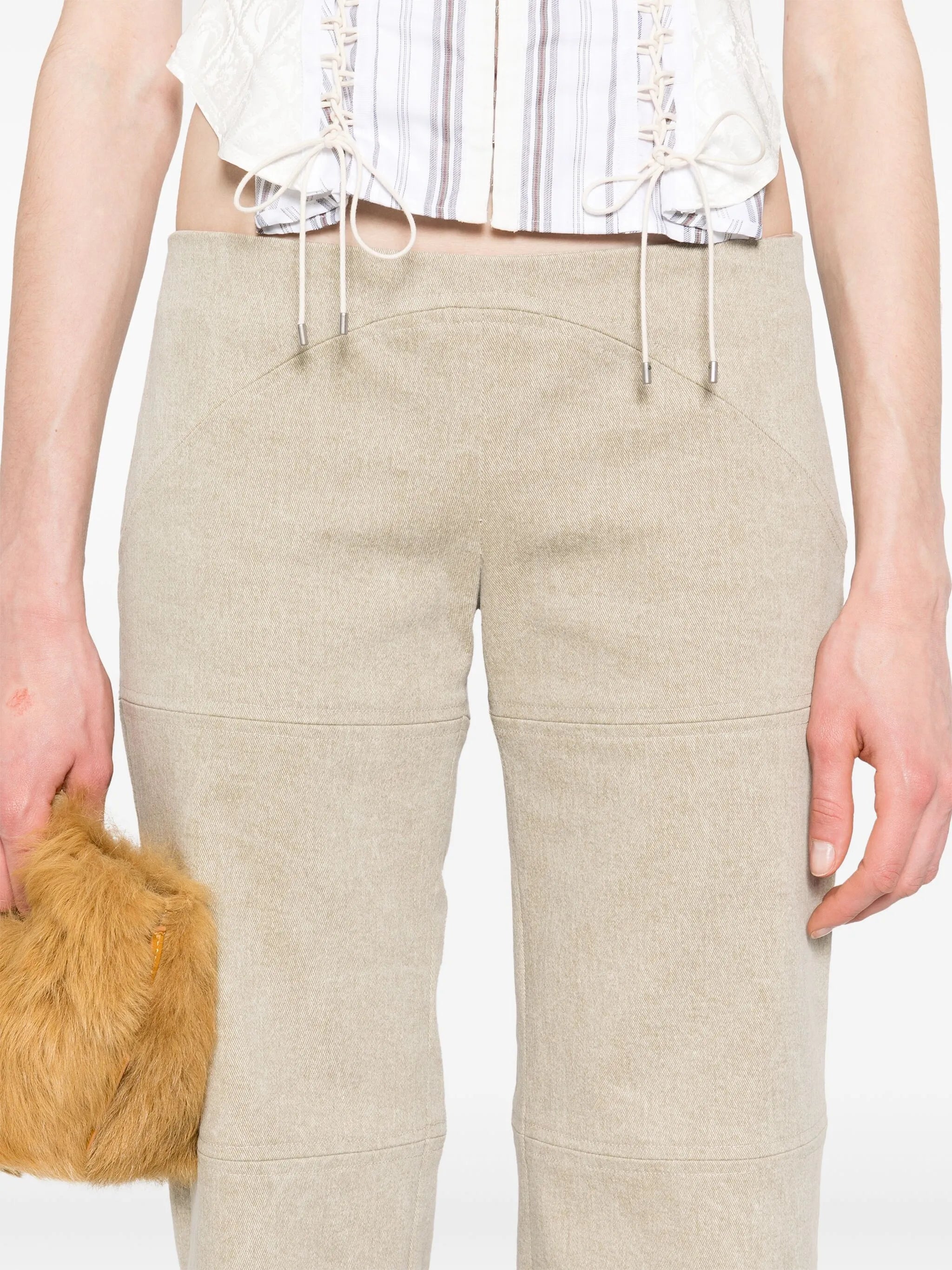 low-rise trousers