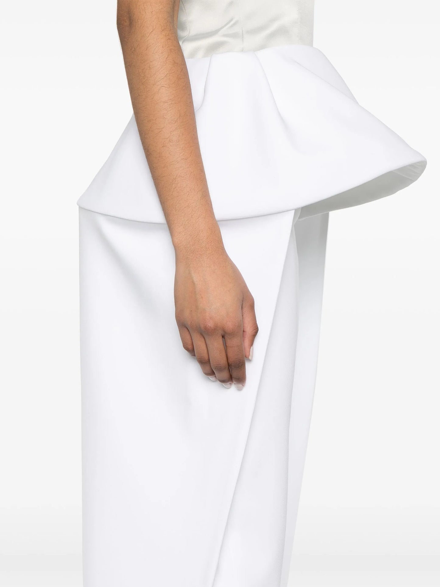 peplum midi skirt