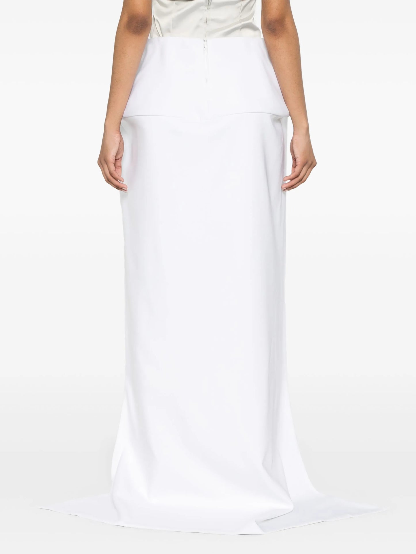 peplum midi skirt