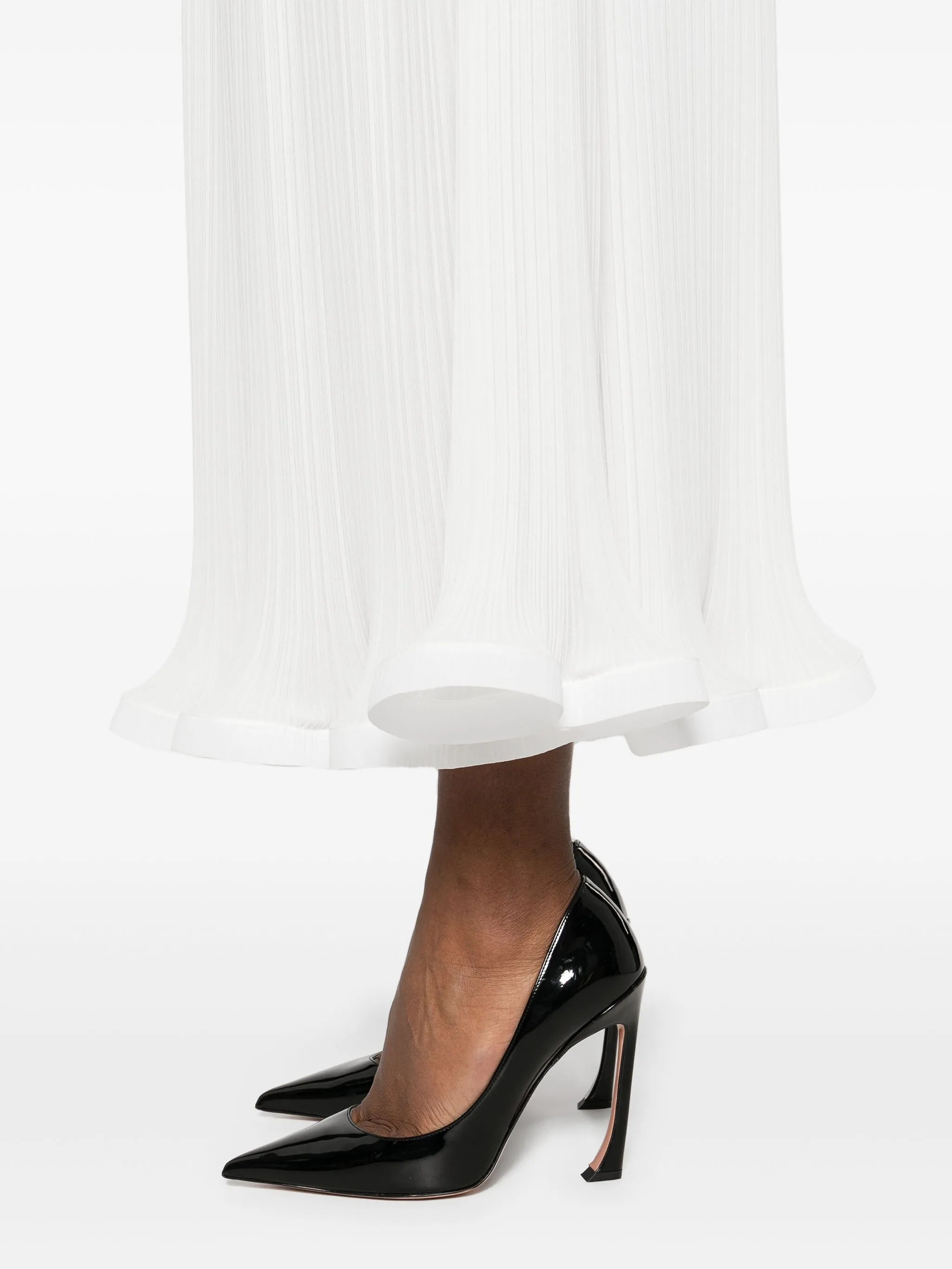 pleated maxi dress