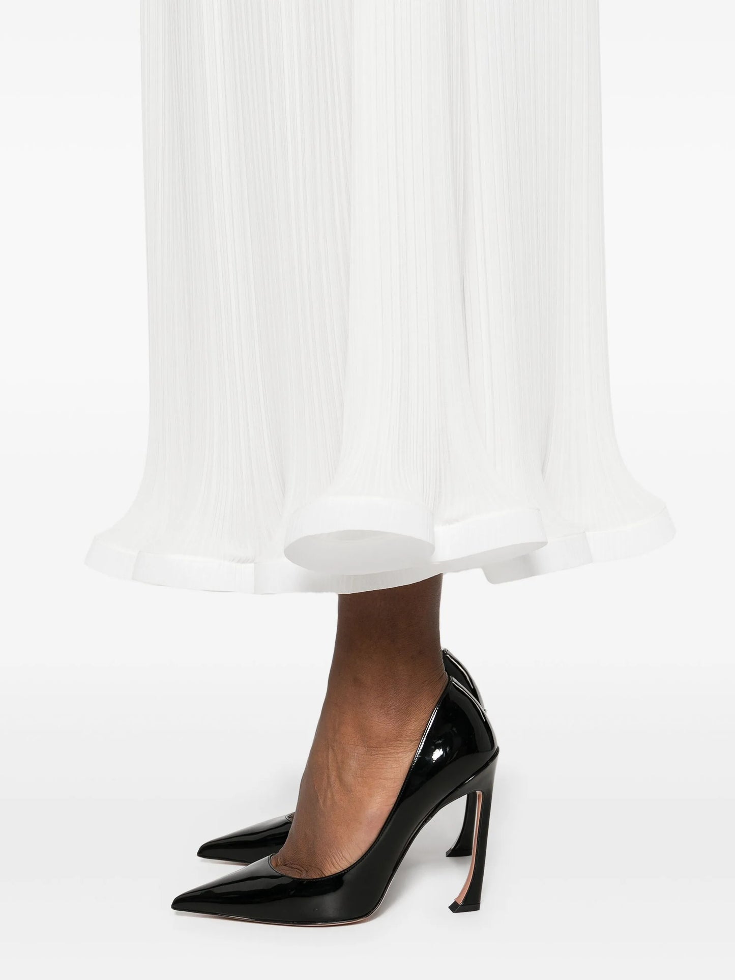 pleated maxi dress