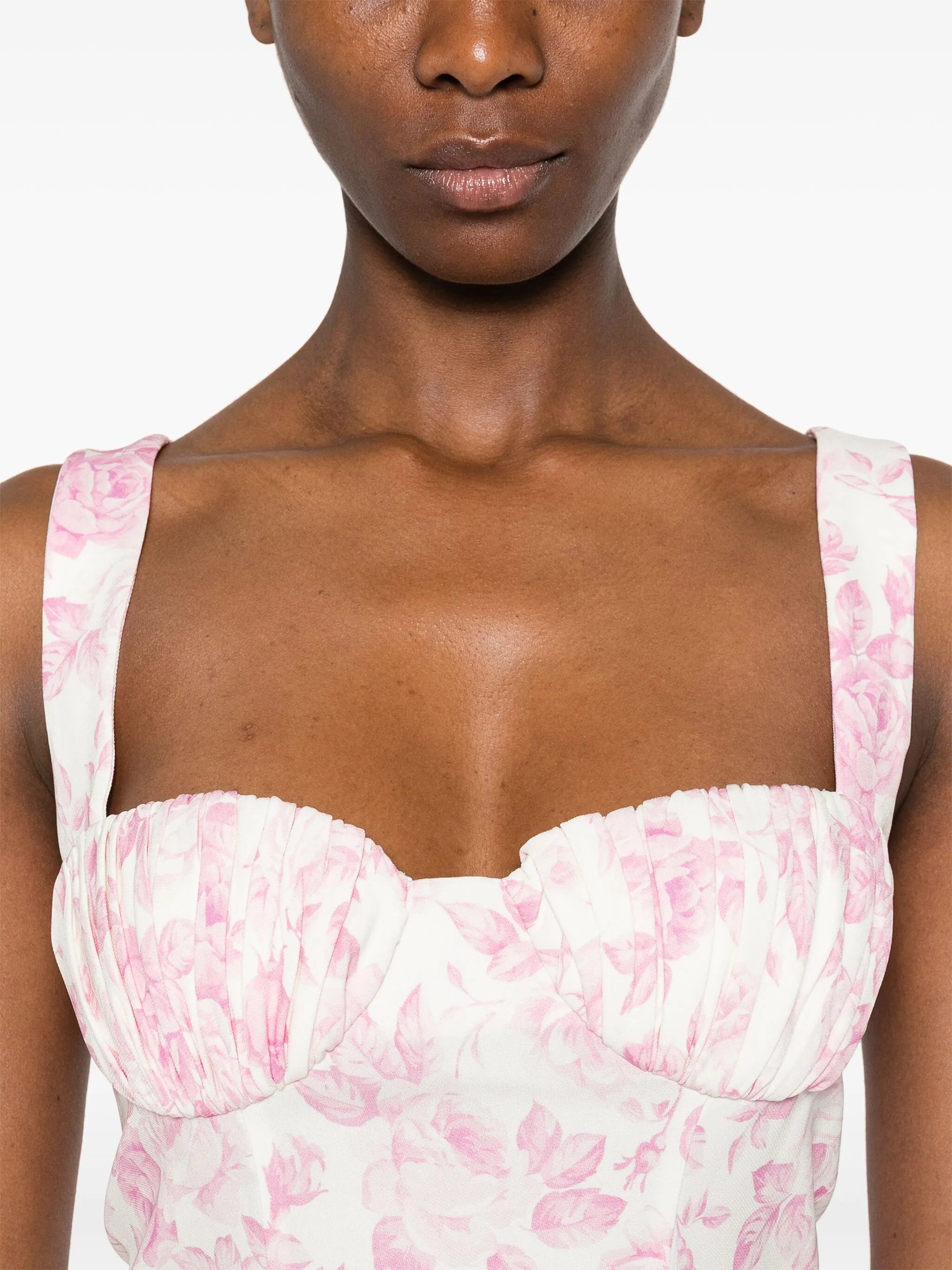 rose-print maxi dress