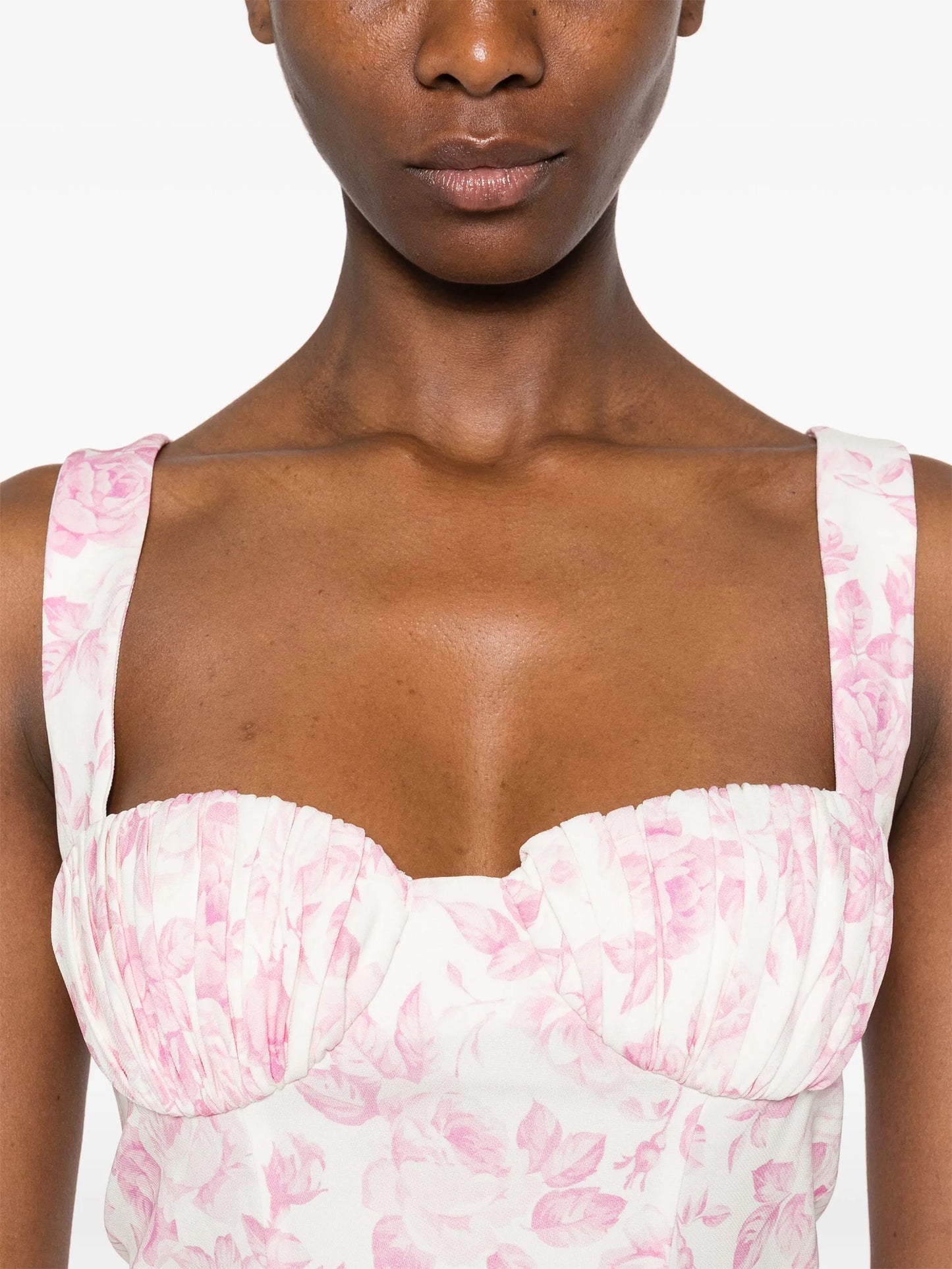 rose-print maxi dress