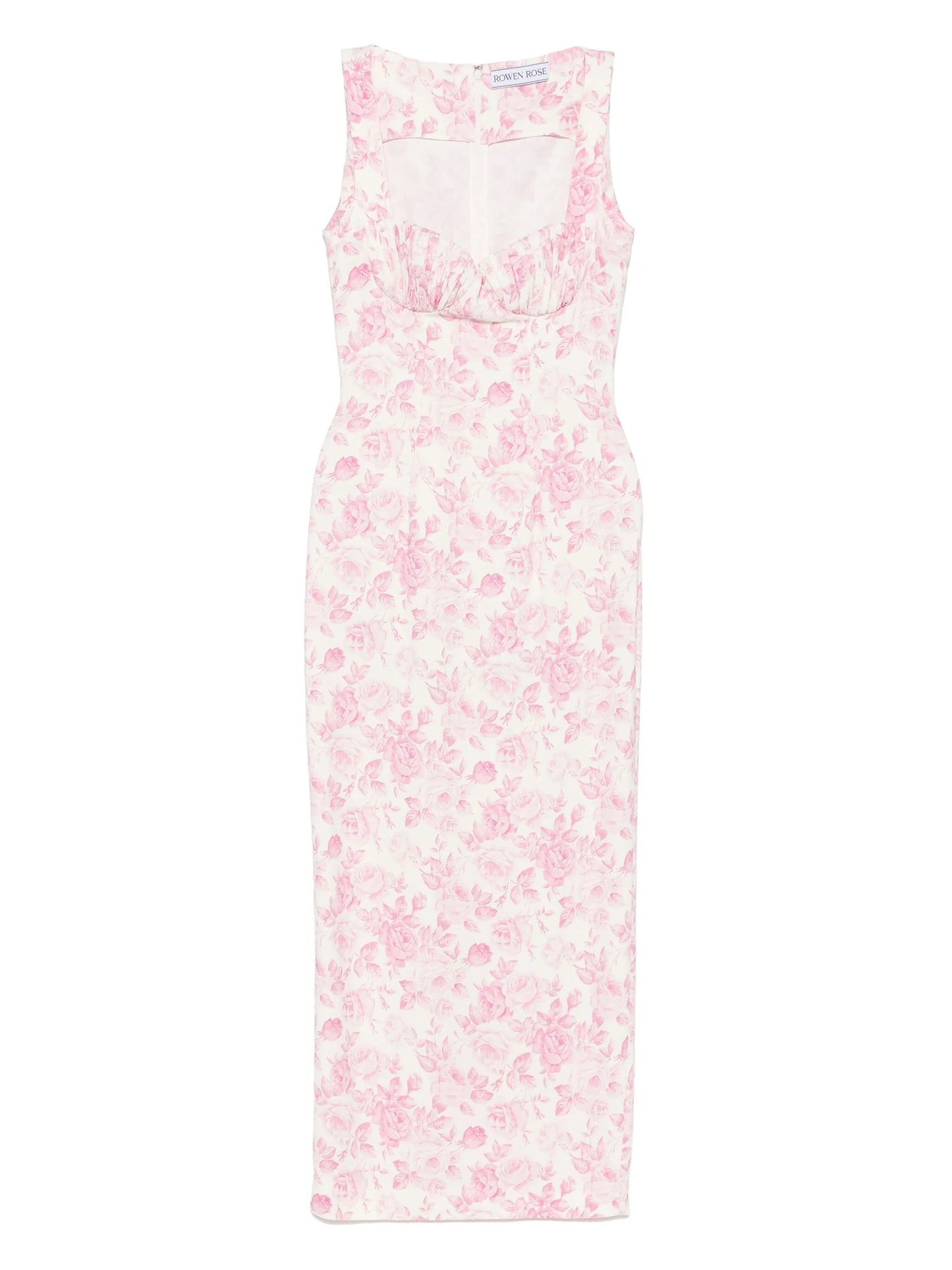 rose-print maxi dress