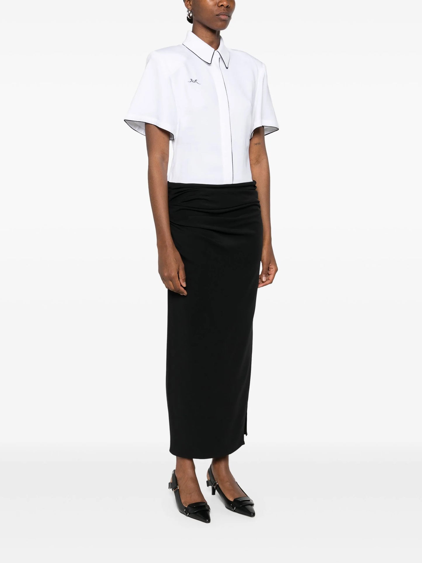 two-tone midi dress