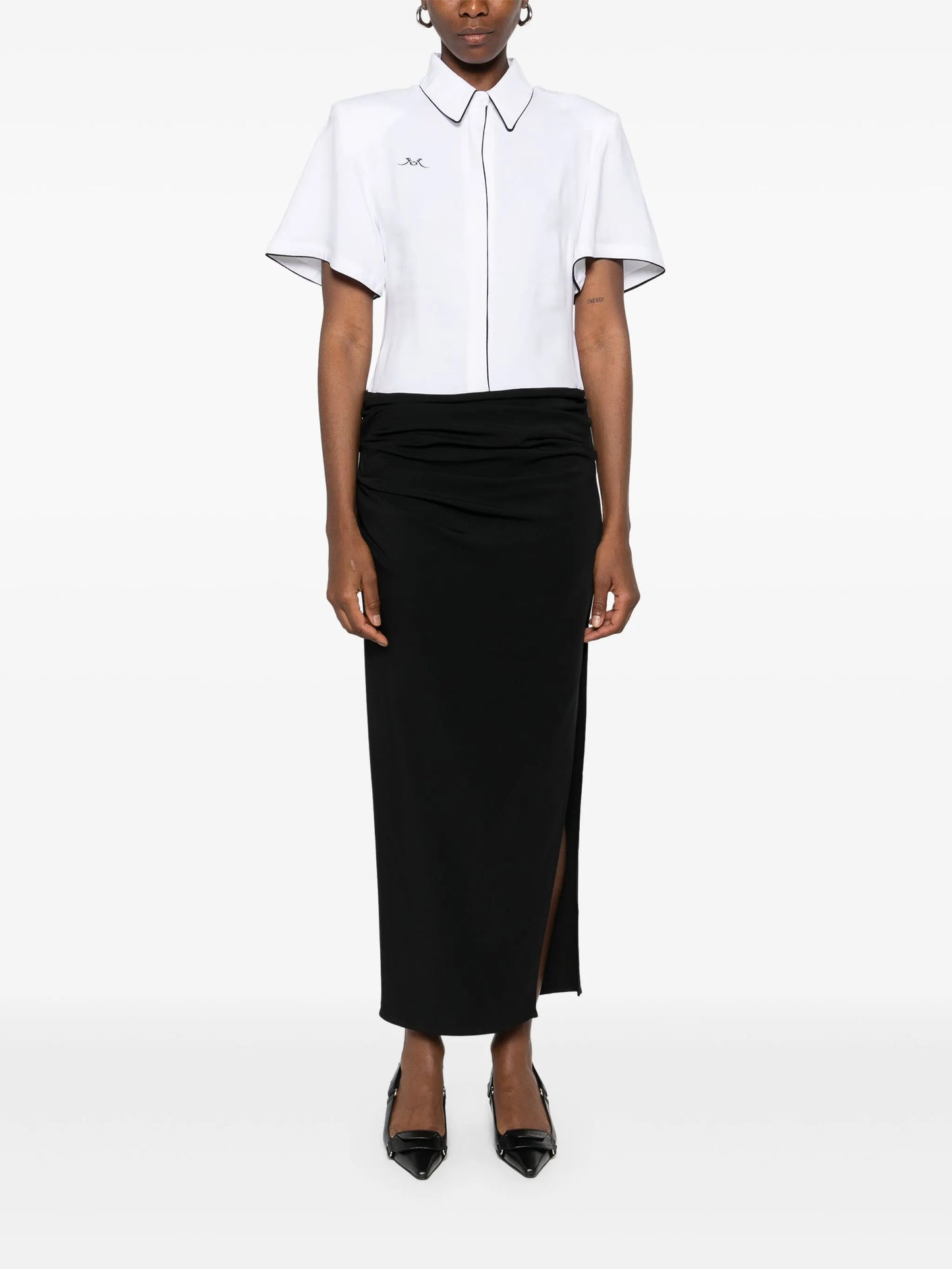 two-tone midi dress
