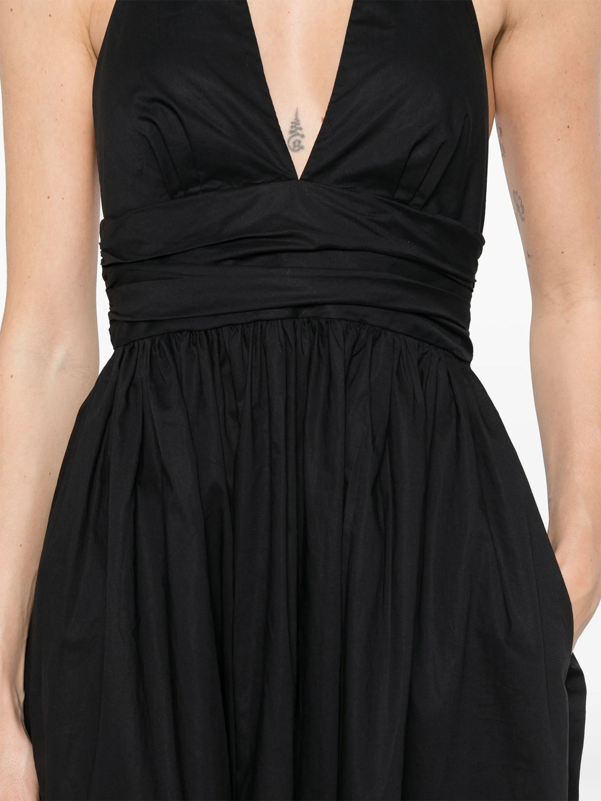 plunge halter dress
