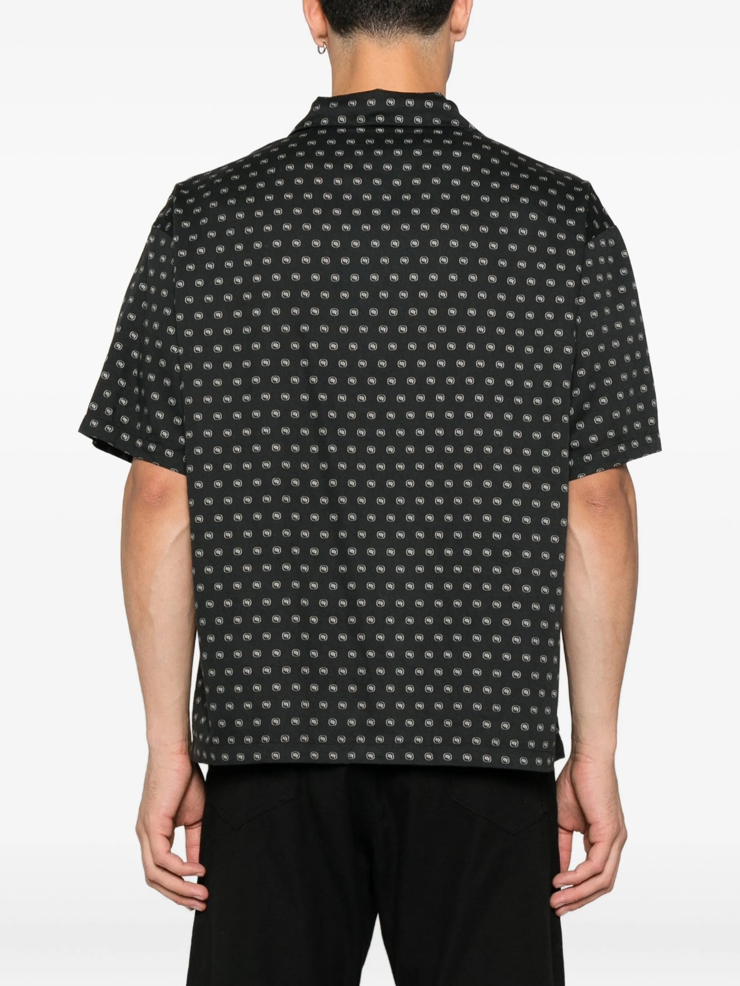 monogram-pattern shirt