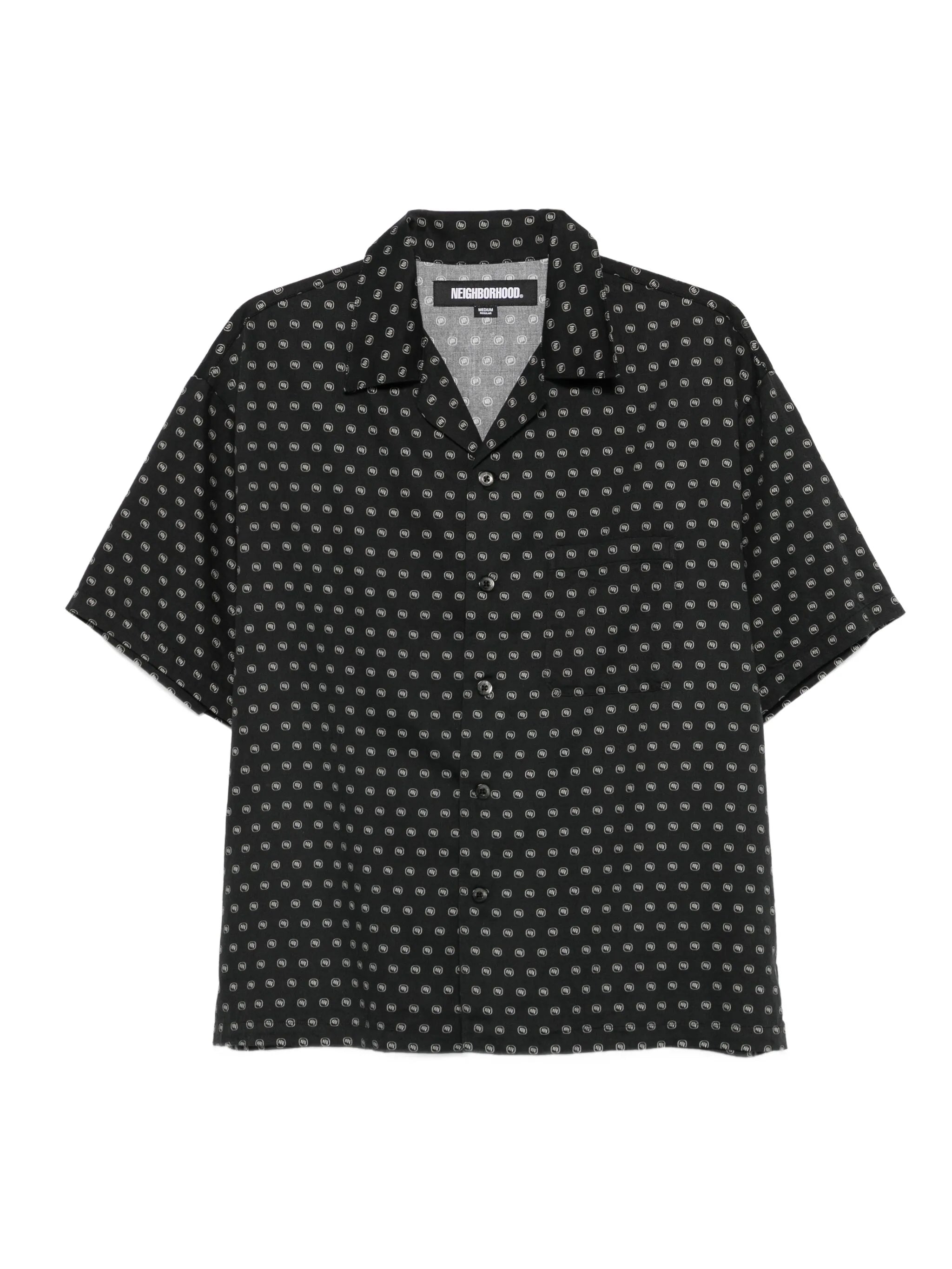 monogram-pattern shirt