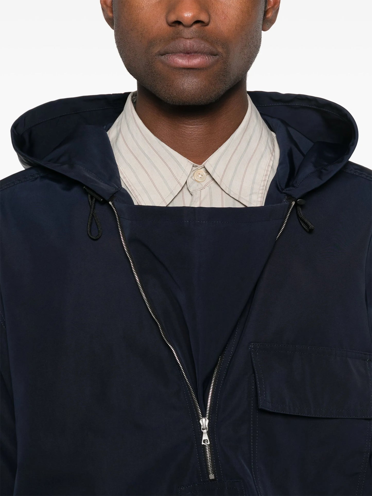 hooded windbreaker