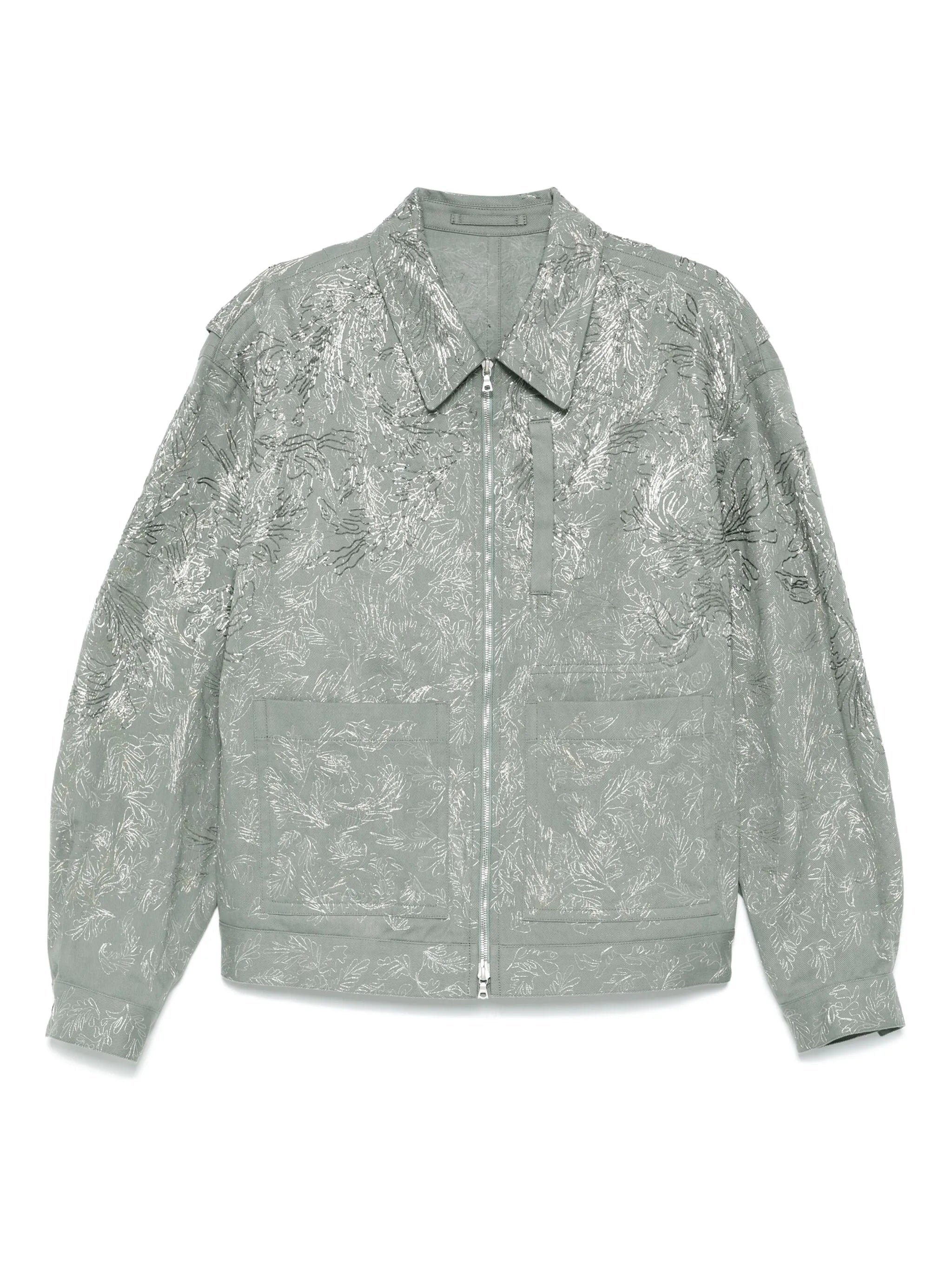 floral-embroidered jacket
