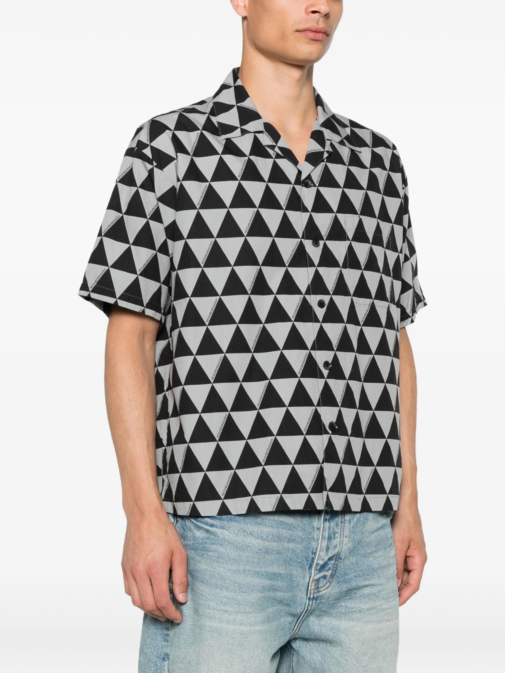 triangle-print shirt