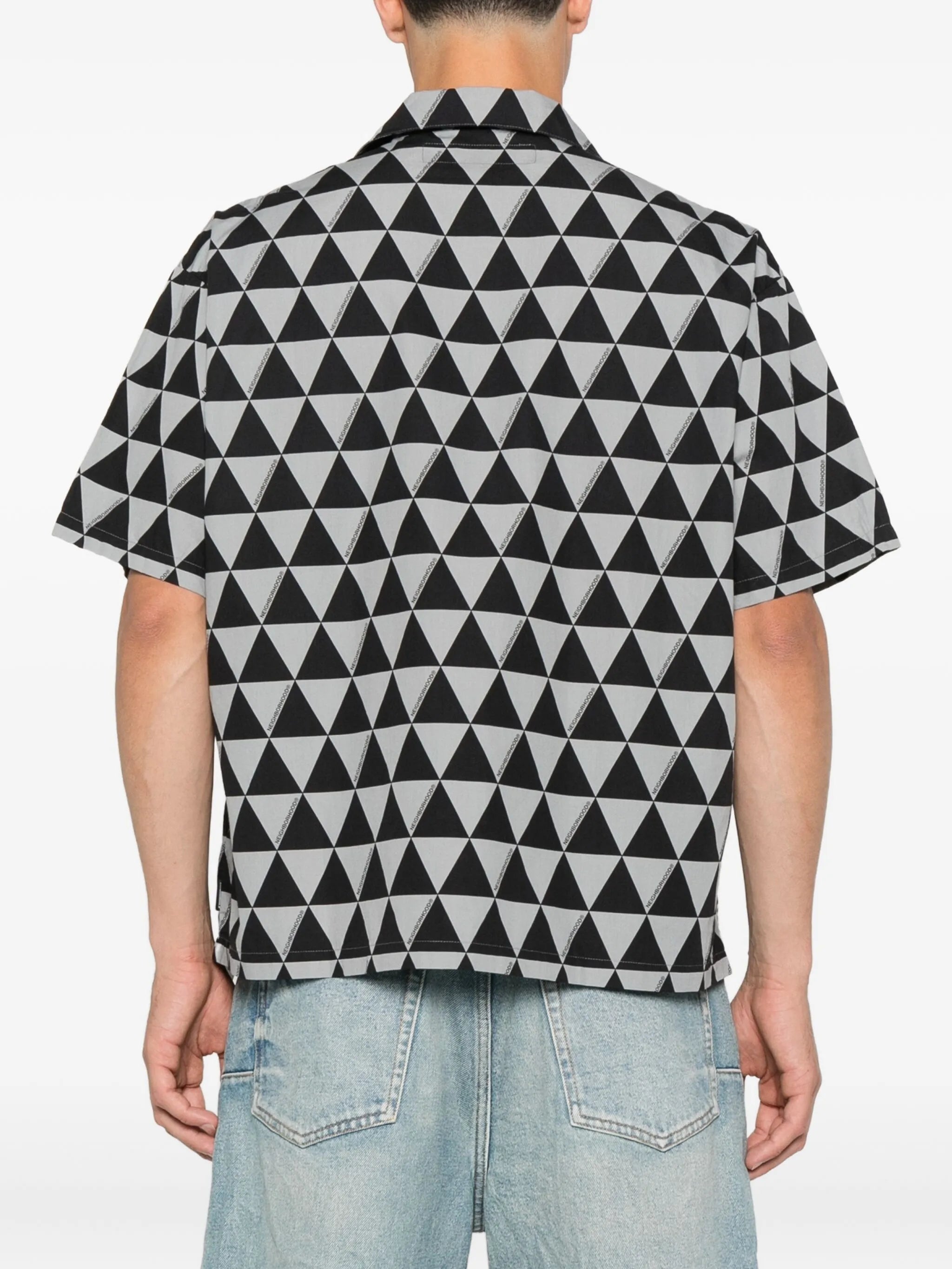 triangle-print shirt