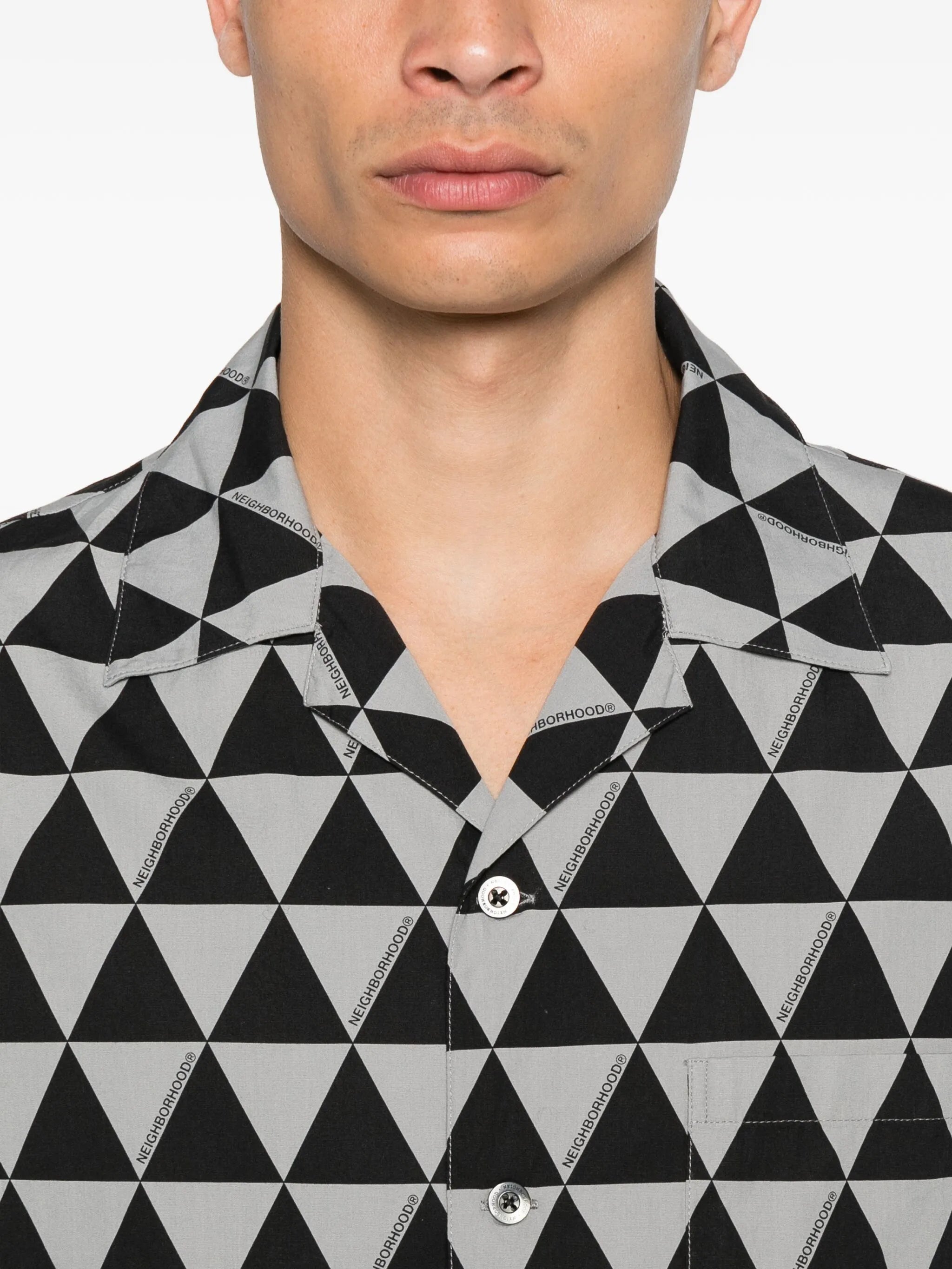 triangle-print shirt